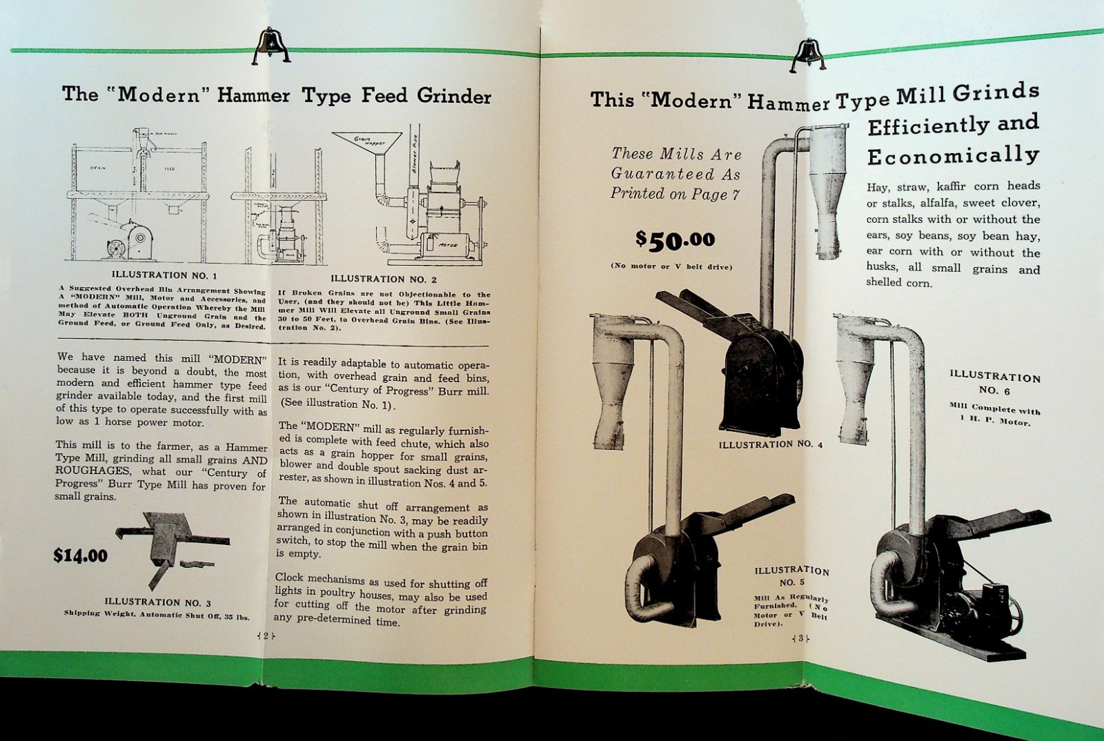 CS Bell Co 1938 Brochure Hillsboro Ohio Follow Electricity Art Deco Feed Grinder
