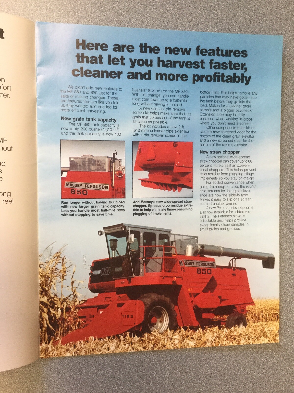 Massey Ferguson Combines- 860/850 16 Pages
