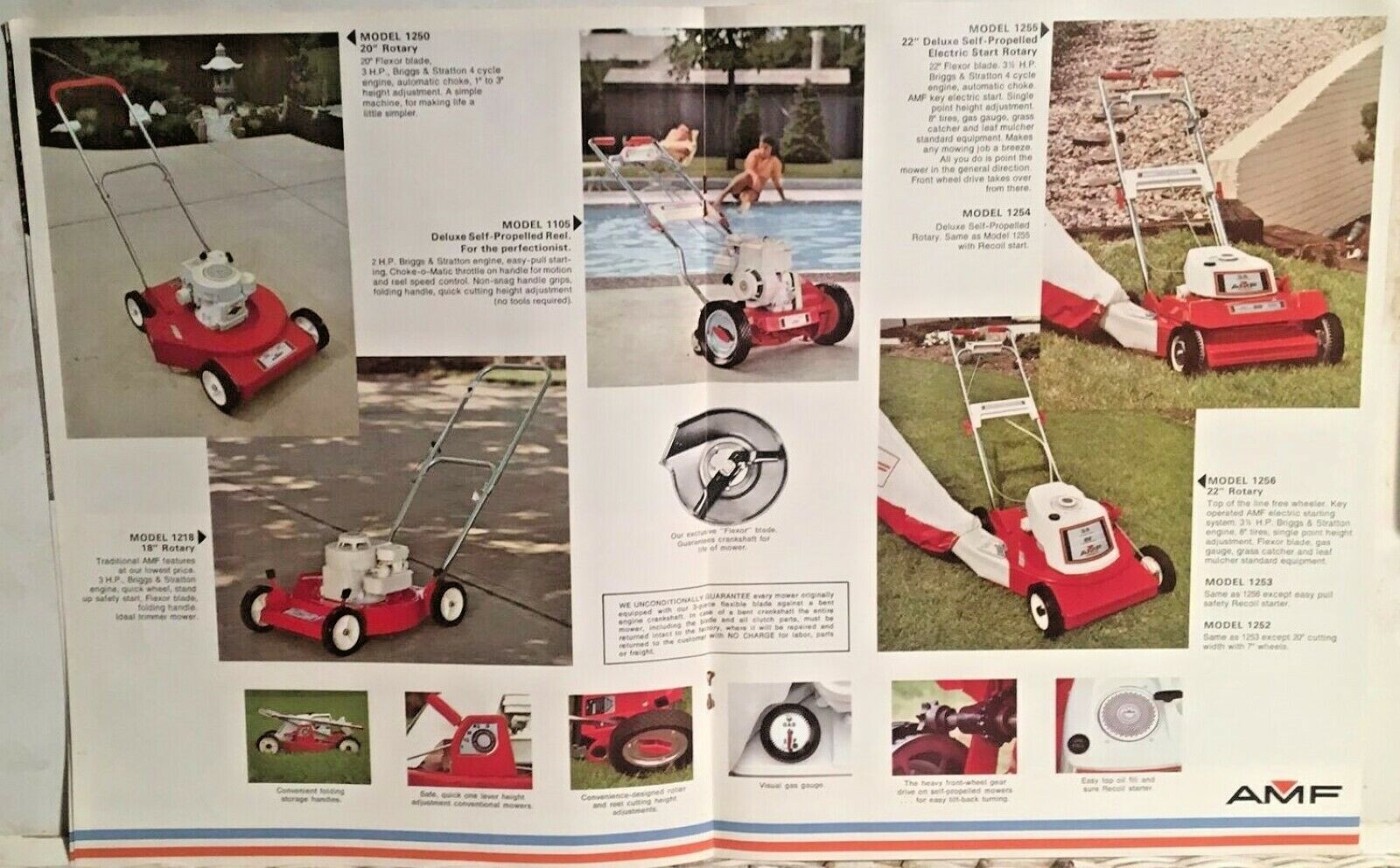 AMF Mower and Tractor Brochure 1971 Mint Condition