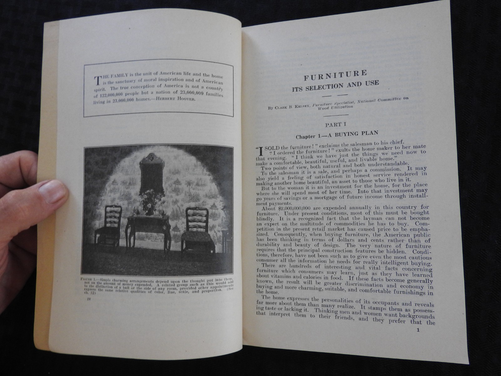 1931 “Furniture, it’s Selection & Use” U.S. Department of Commerce Wood Lumber