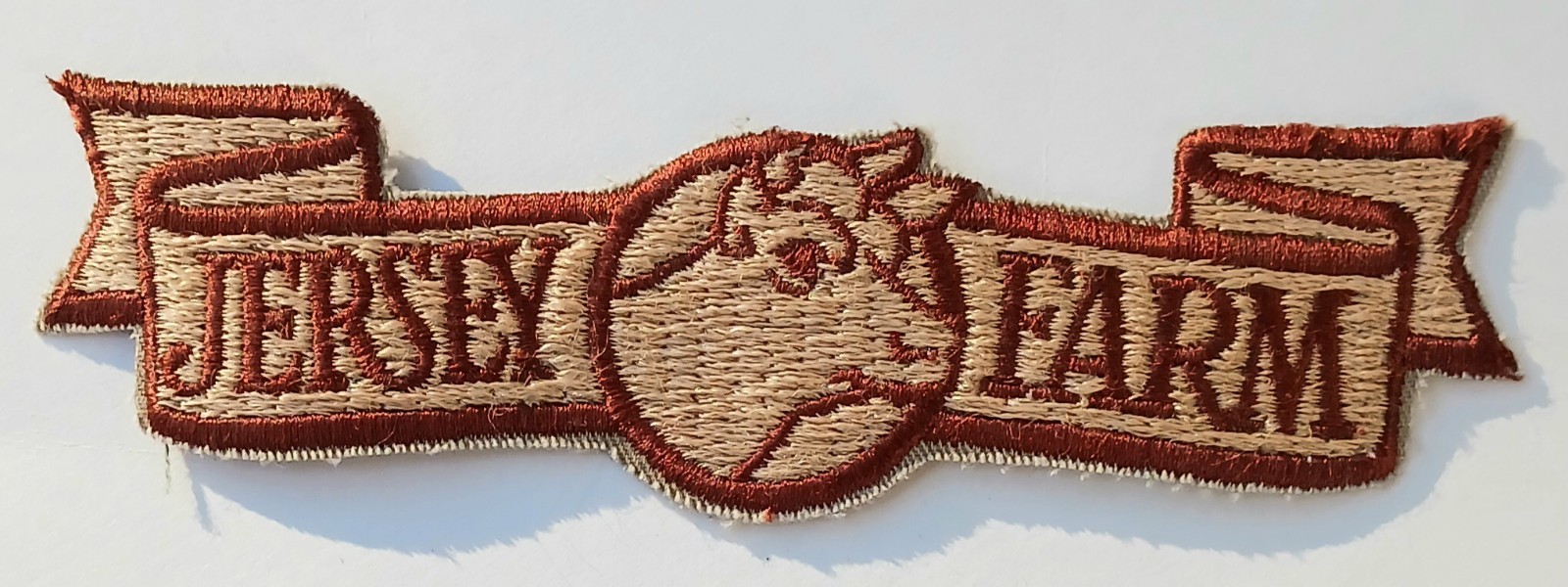 Jersey Farm Crested Farm Dairy Baseball Hat Shoulder Patch Adult 5.5″ Vintage