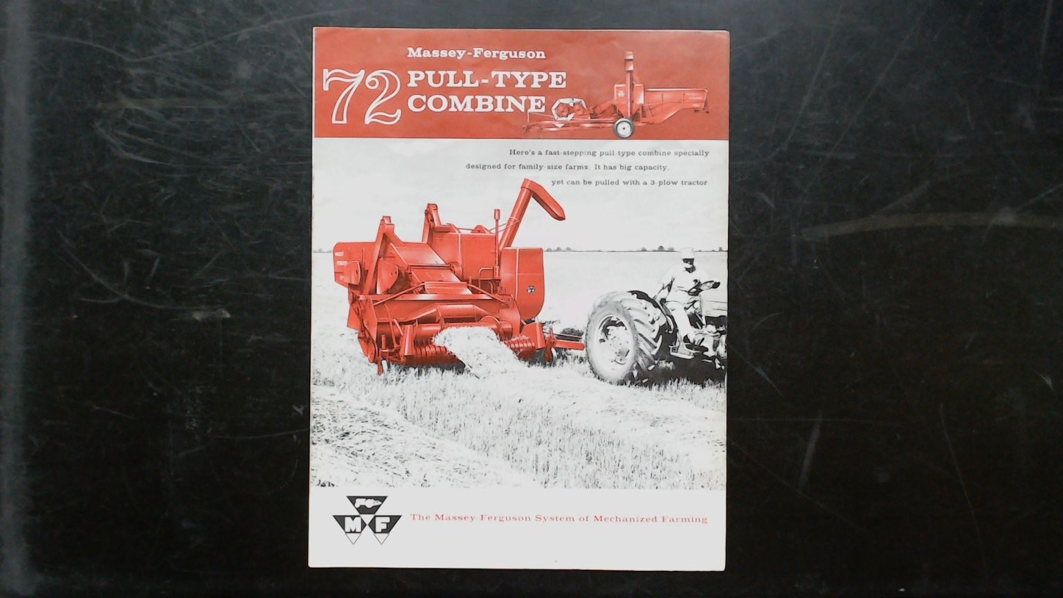 Massey-Ferguson 72 Pull-Type Combine Vintage Agriculture Brochure