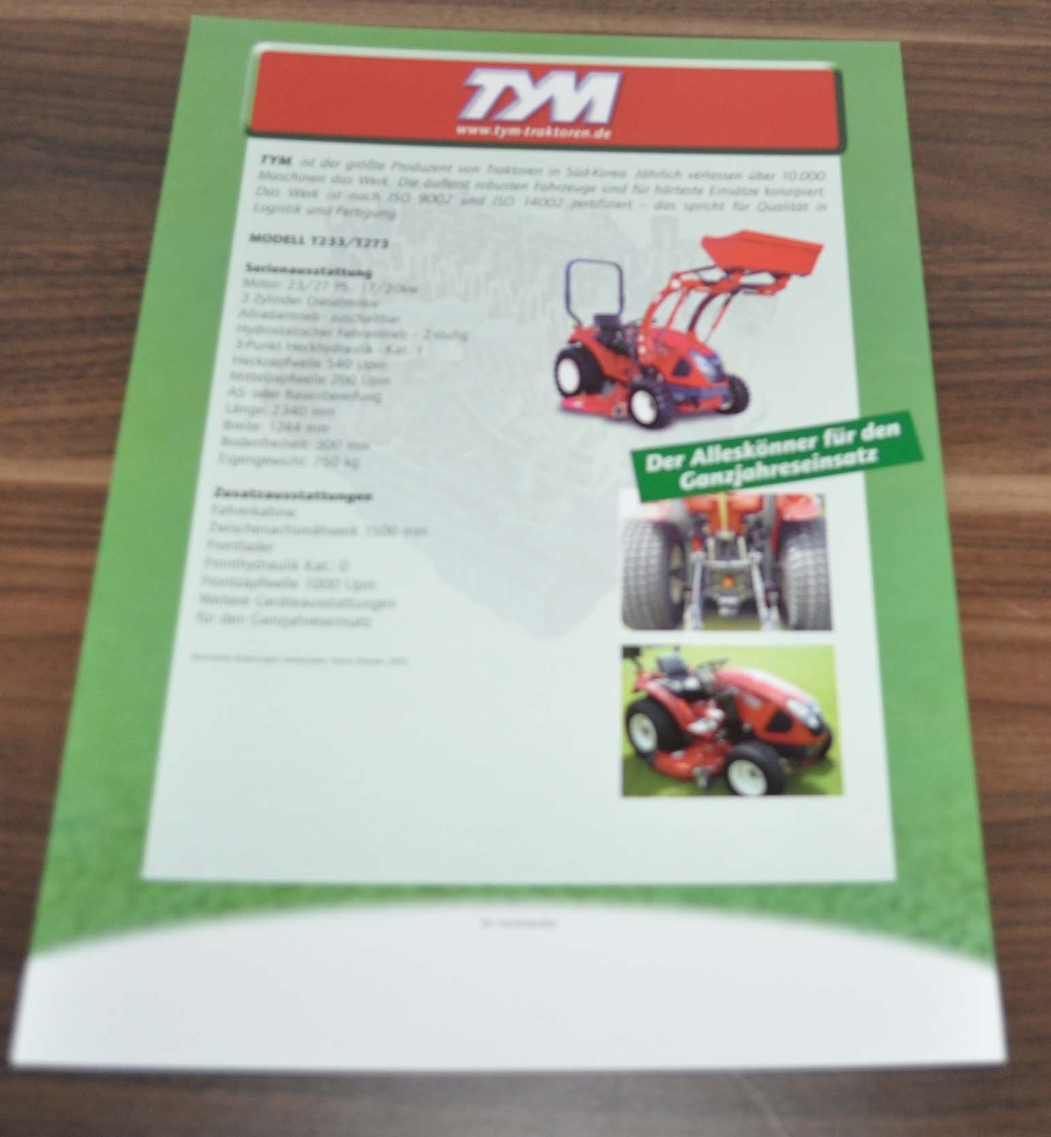 TUM Kompakt Compact Traktor Tractor Brochure Prospekt