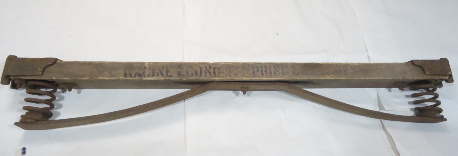 Vintage “Racine economy spring”. buggy spring. Racine Wisconsin. Man cave