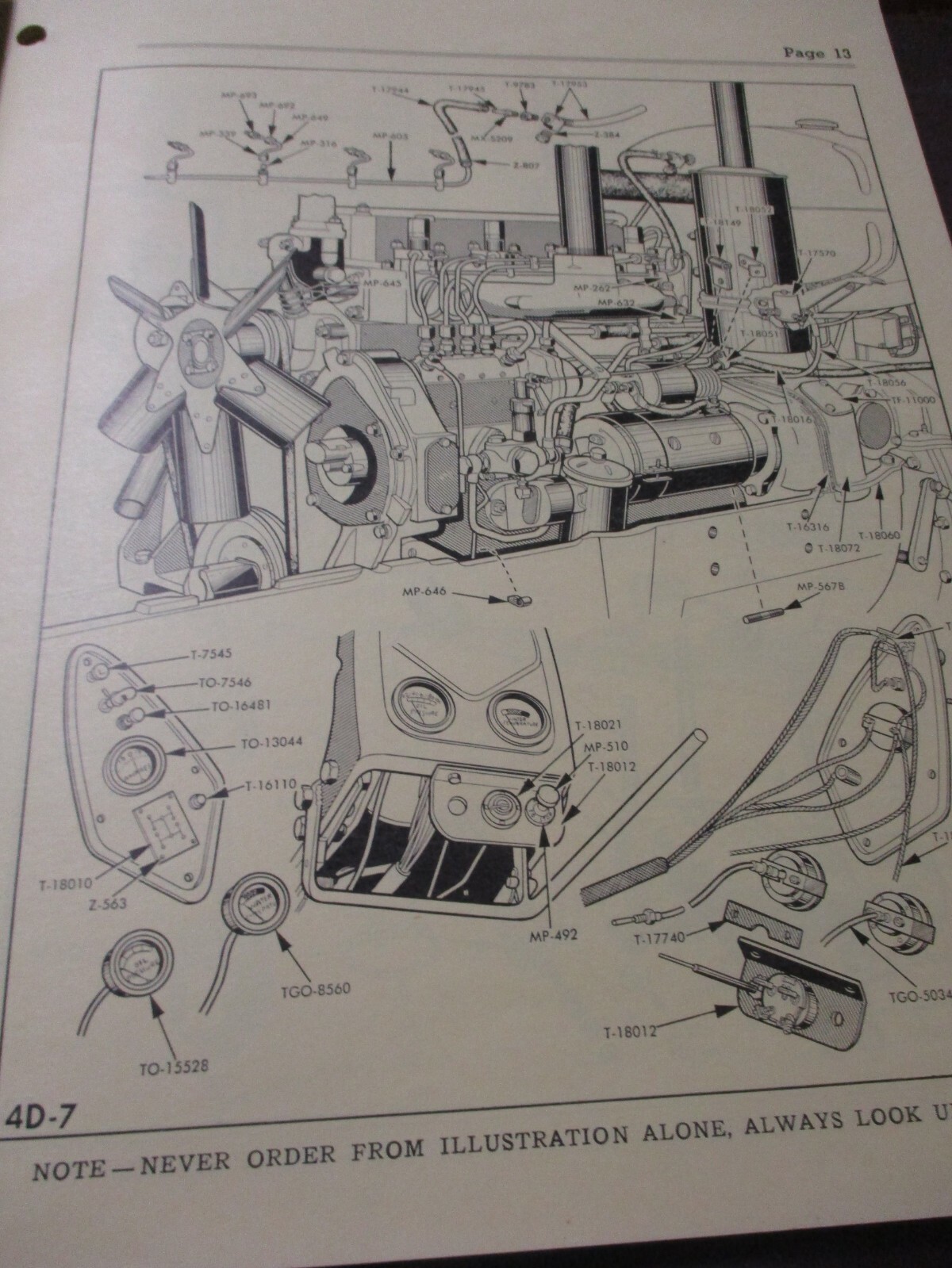 Cockshutt “Golden Eagle” Diesel Tractor Parts List 1957