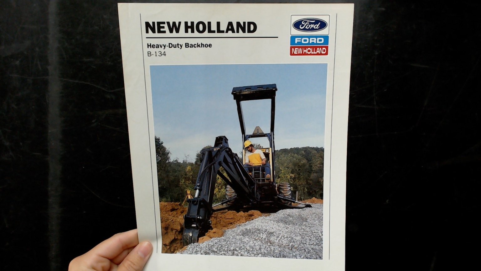 New Holland Ford B-134 Heavy-Duty Backhoe Brochure 1988 Agriculture