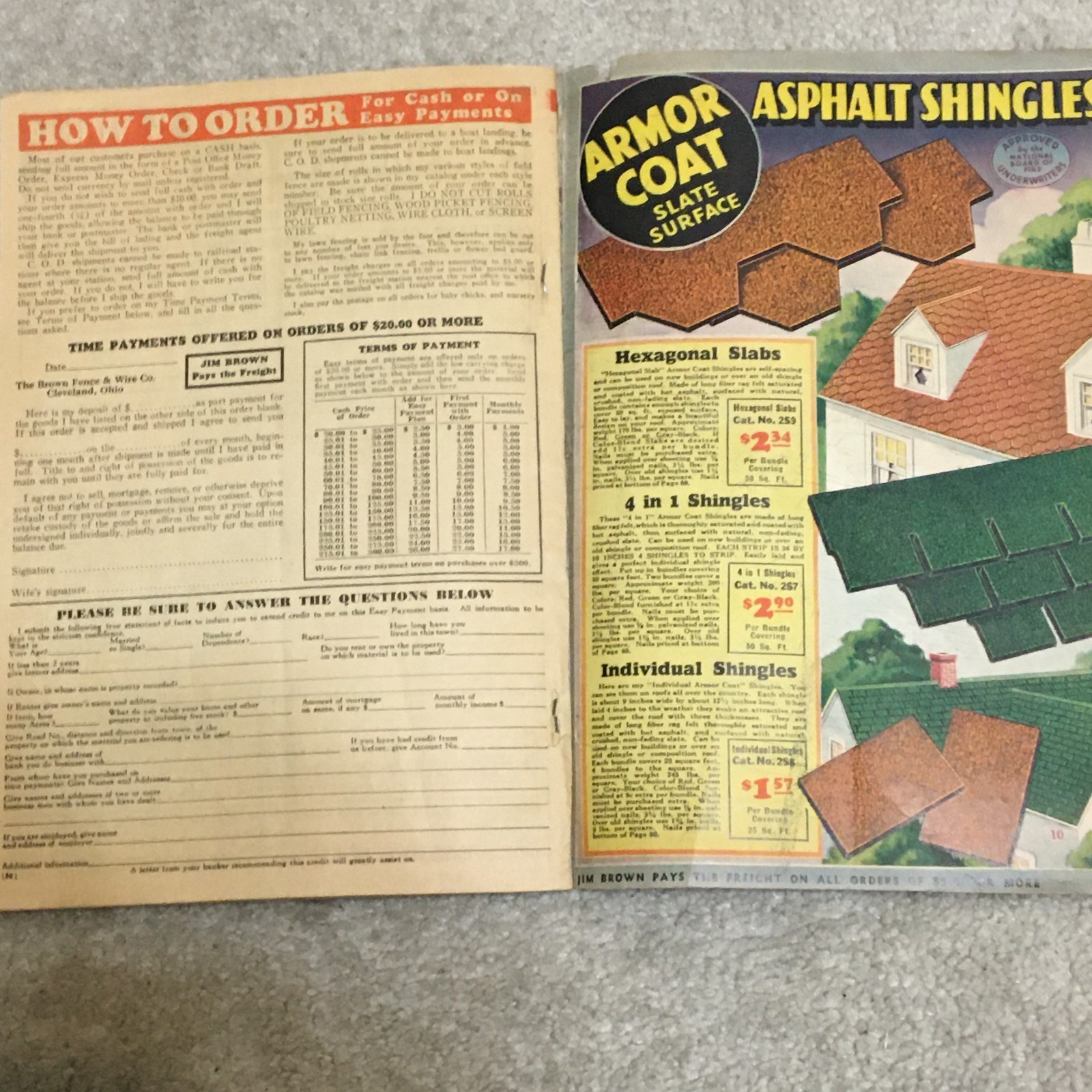 Vntg 1935 Jim Brown’s Bargain Book Catalog, Tools Fence Heater Range Paint Roof