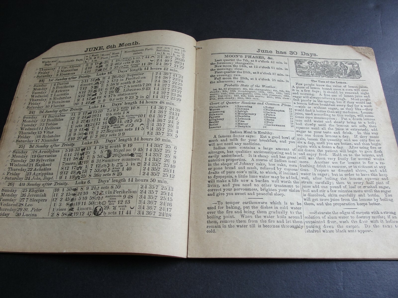 Agricultural Almanac John Baer’s Sons Lancaster PA Pennsylvania 1893 VOL. 68.