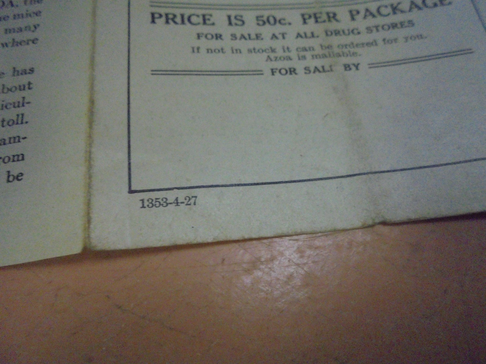 Vintage 1927 Brochure Kill the rat and Save the Loss Azoa Rat Virus