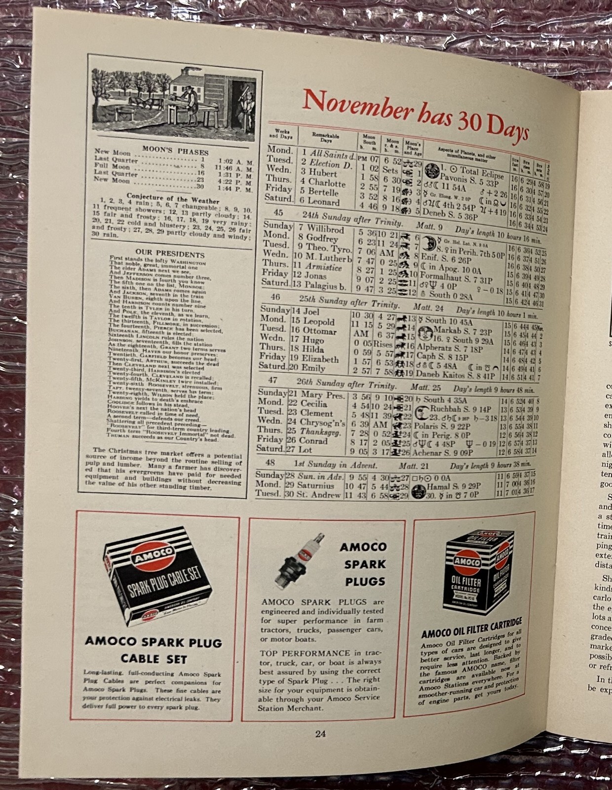 VINTAGE 1948 AMOCO FARM MANUAL & ALMANAC(K)*EXCELLENT CONDITION