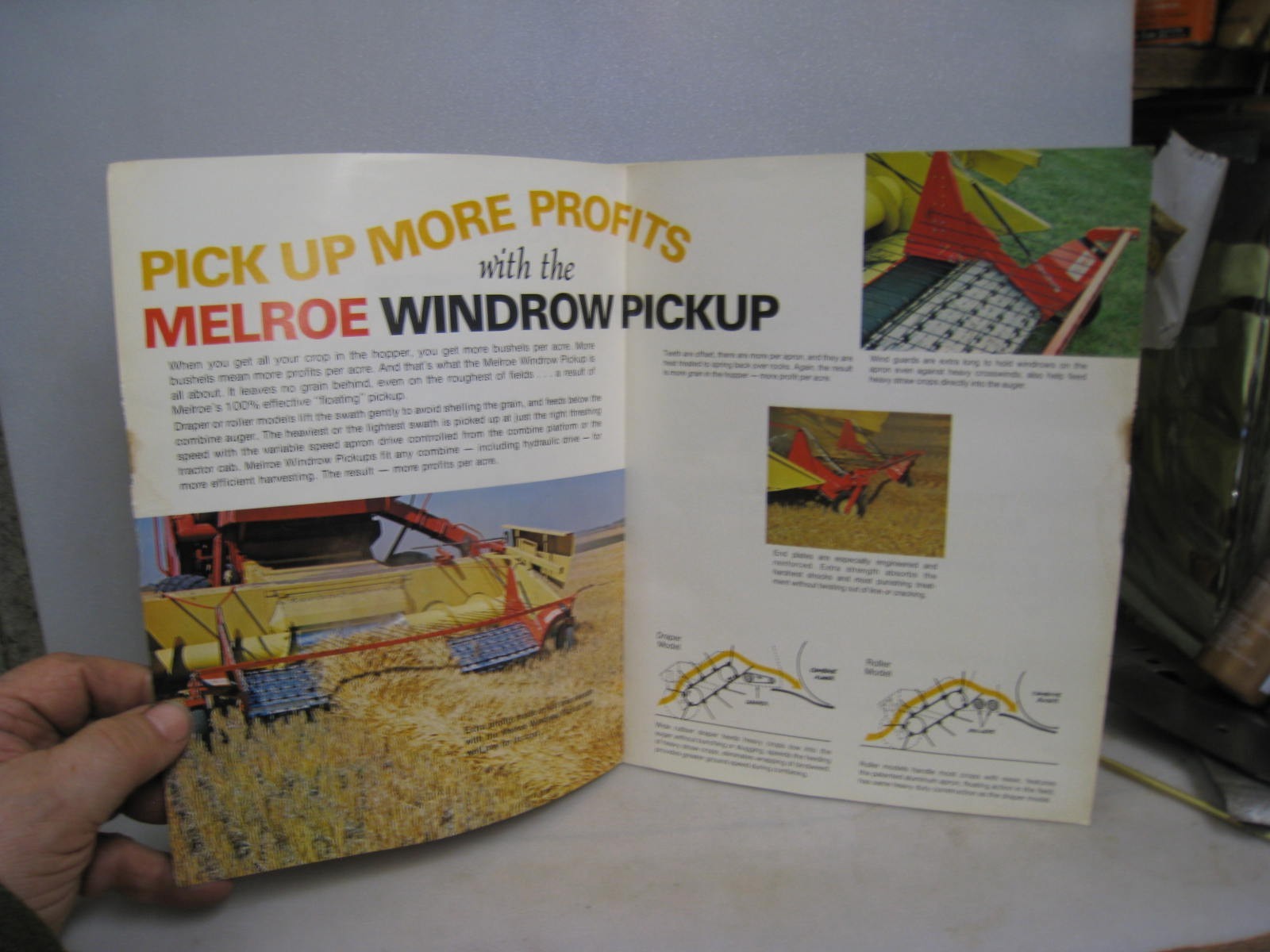 Melroe Windrow Pickup SALES Brochure FCCA FARM EQUIPMENT CLARK