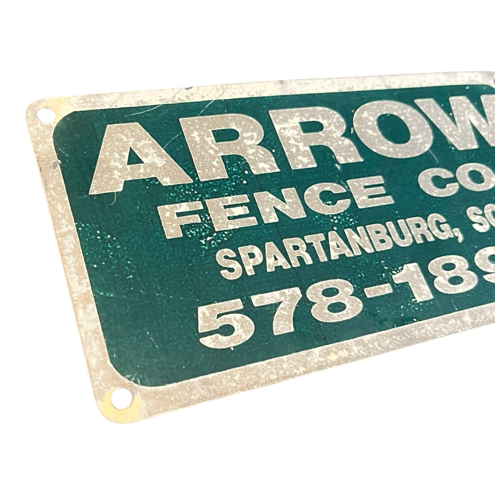 Arrow Fence Co. Spartanburg SC Metal Sign 8″ x 4″
