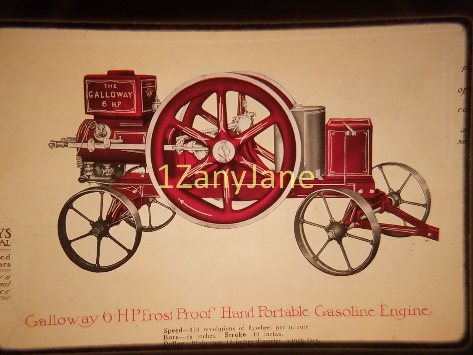 AC2319 35mm Slide of an Allis-Chalmers from MEDIA ARCHIVES GALLOWAY 6HP ENGINE