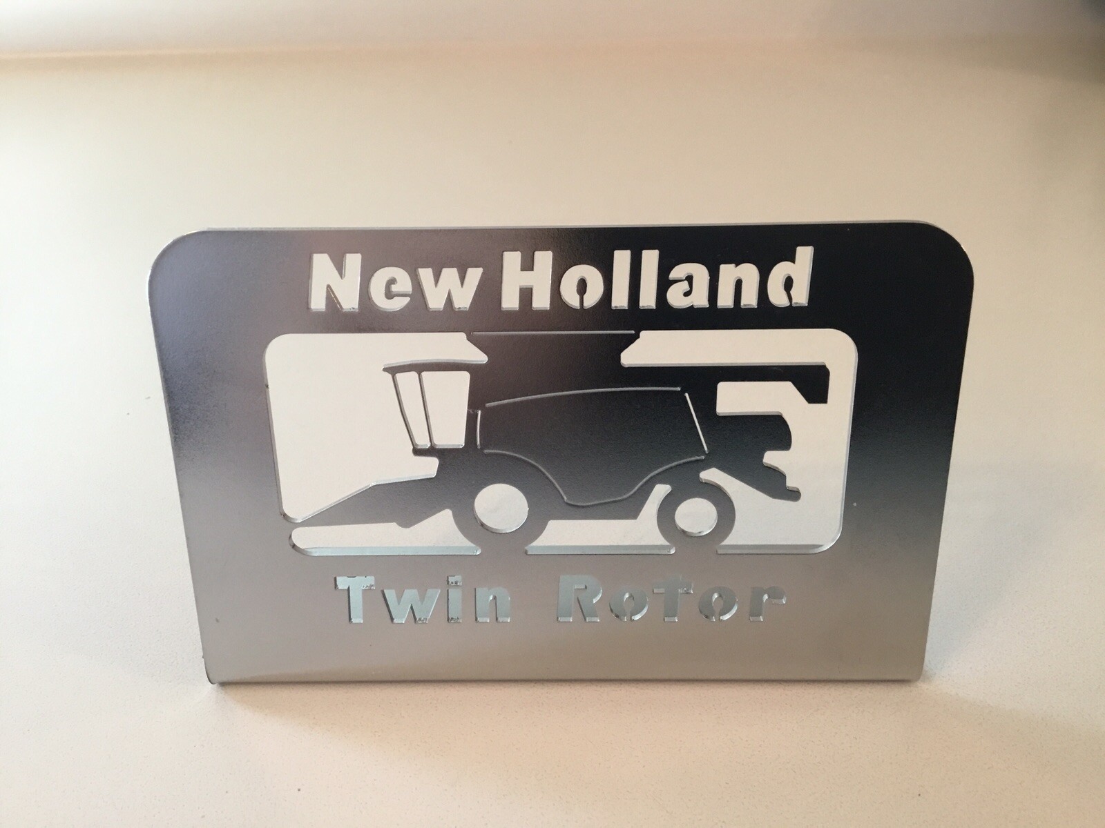 New Holland Grand Island Combine Plant Laser Cut Metal Desk Plaque