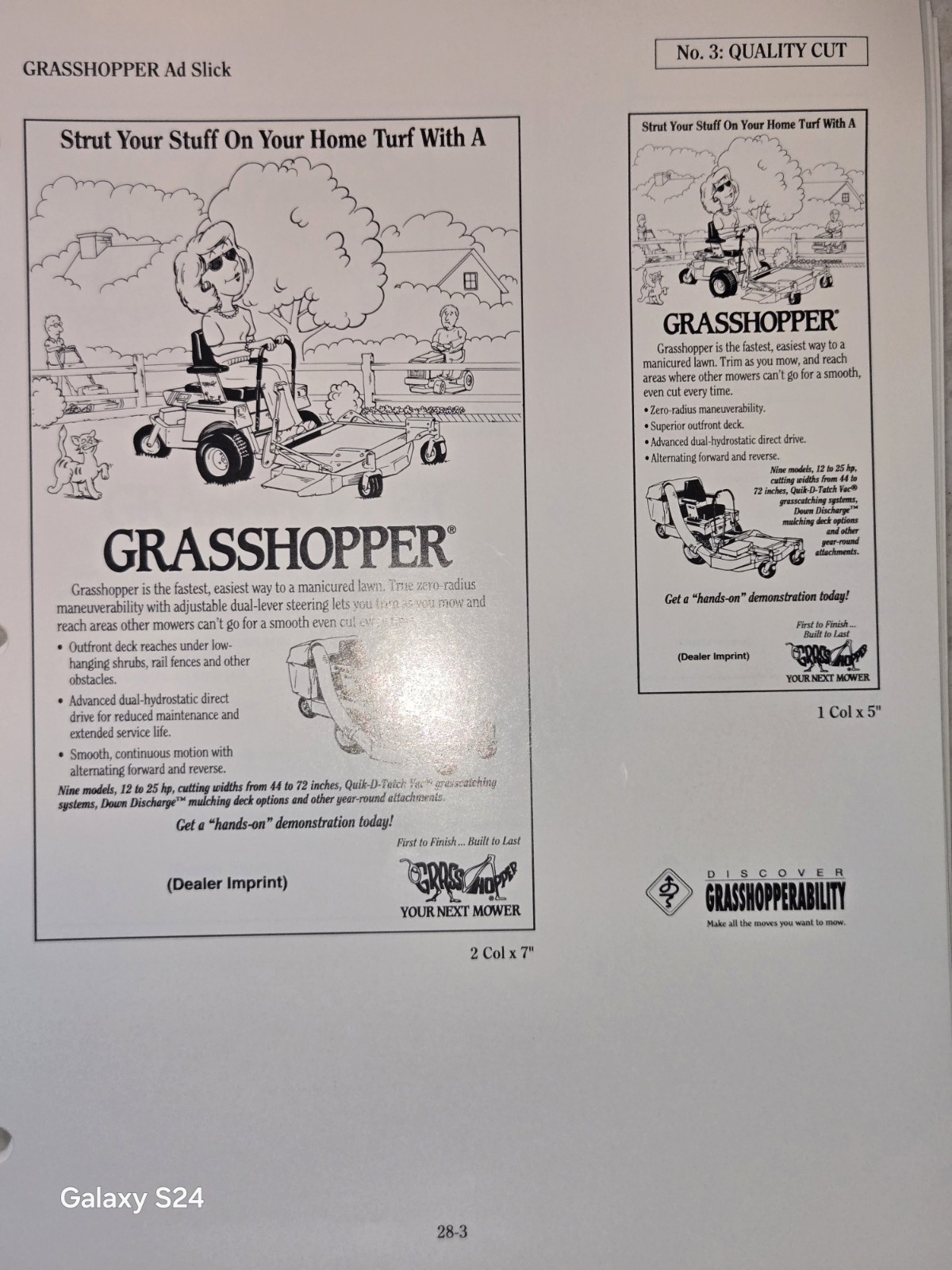1991 GRASSHOPPER LAWN MOWERS 1991 AD PLANNWR AND SALES PROMO MATERIALS 50 PGS!