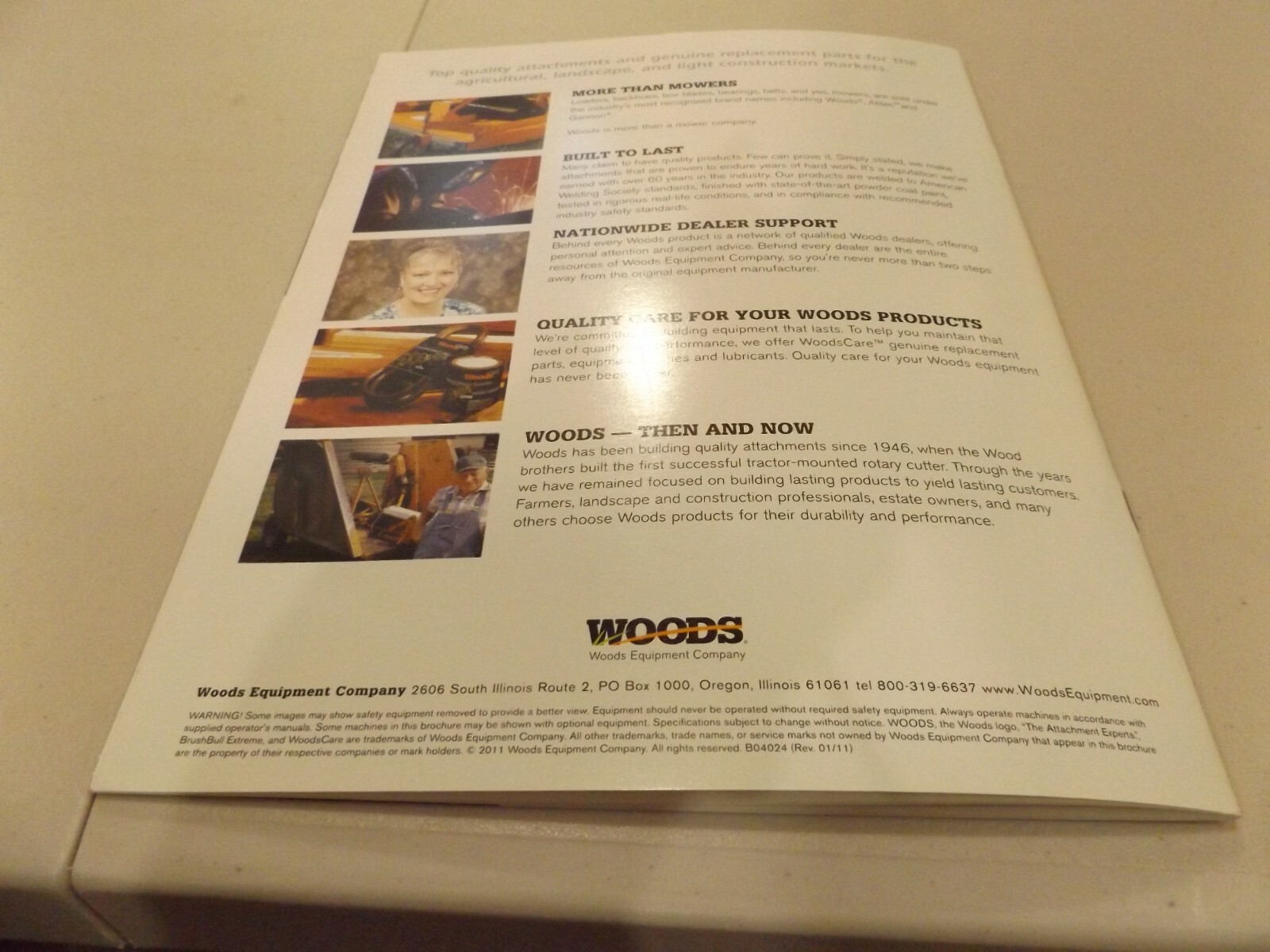 WOODS LANDSCAPE EQUIPMENT, WOODS, GANNON, HERITAGE LIT. # B-04024 2011