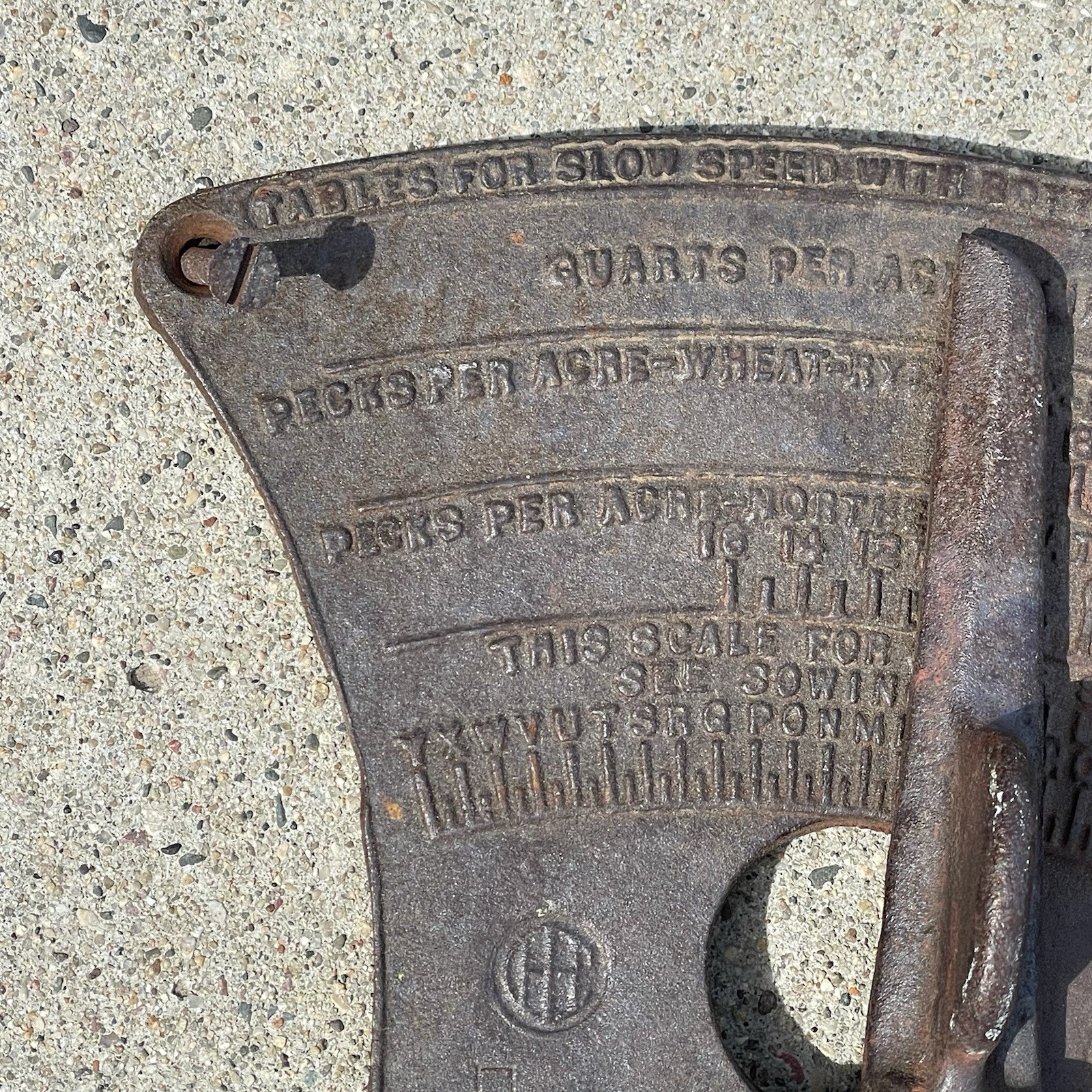 Vintage IHC International Grain Drill Seeder Adjuster Cast Iron F1225 N1371 READ