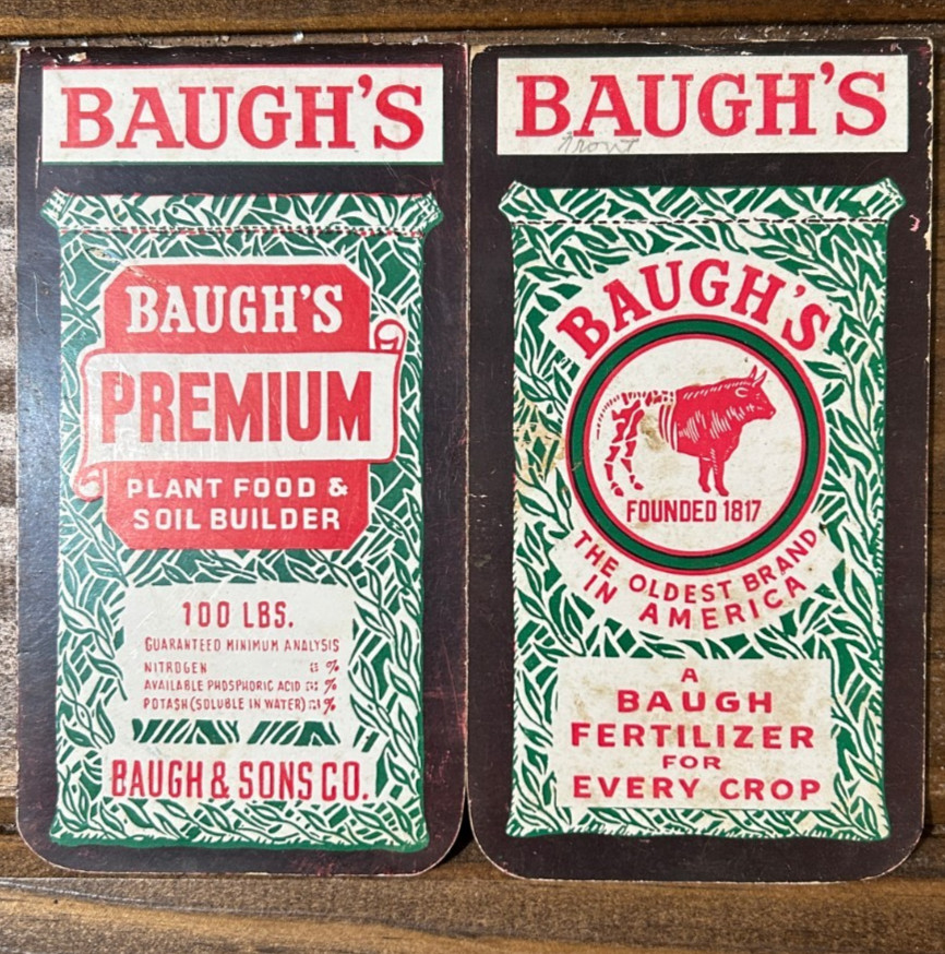 Lot of 2 Vintage Baugh’s Premium Plant Food/Soil Builder Unused Pocket Notebooks