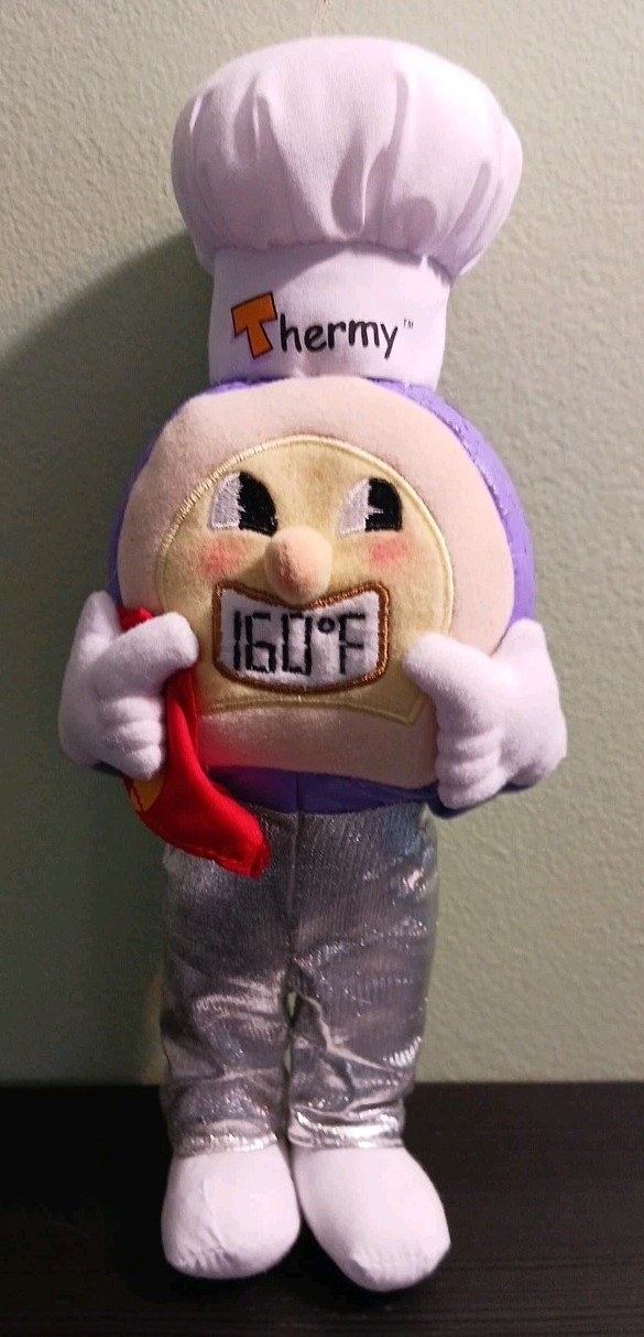 Thermy Thermometer Plush toy 10″ tall U.S. Dept. of Agriculture RARE 2017
