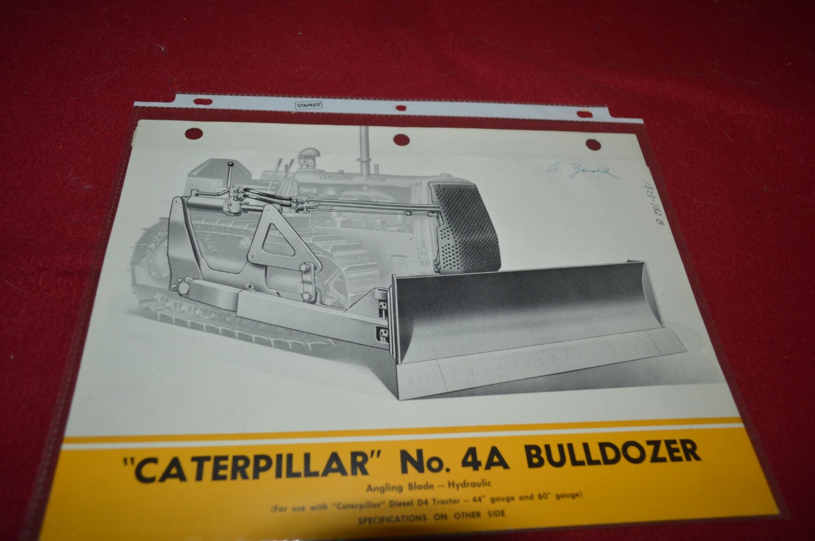 Caterpillar 4A Bulldozers For Dealer’s Brochure AMIL16