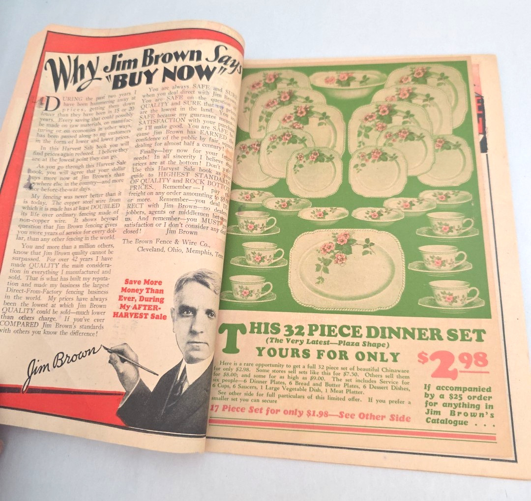 JIM BROWN’S FARM HOME & GARDEN ADVERTISING SALES CATALOG SUMMER &FALL 1931