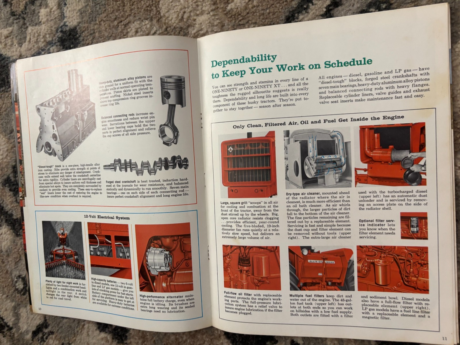 Allis Chalmers 190 190XT Tractor For 1966 Brochure DCPA26