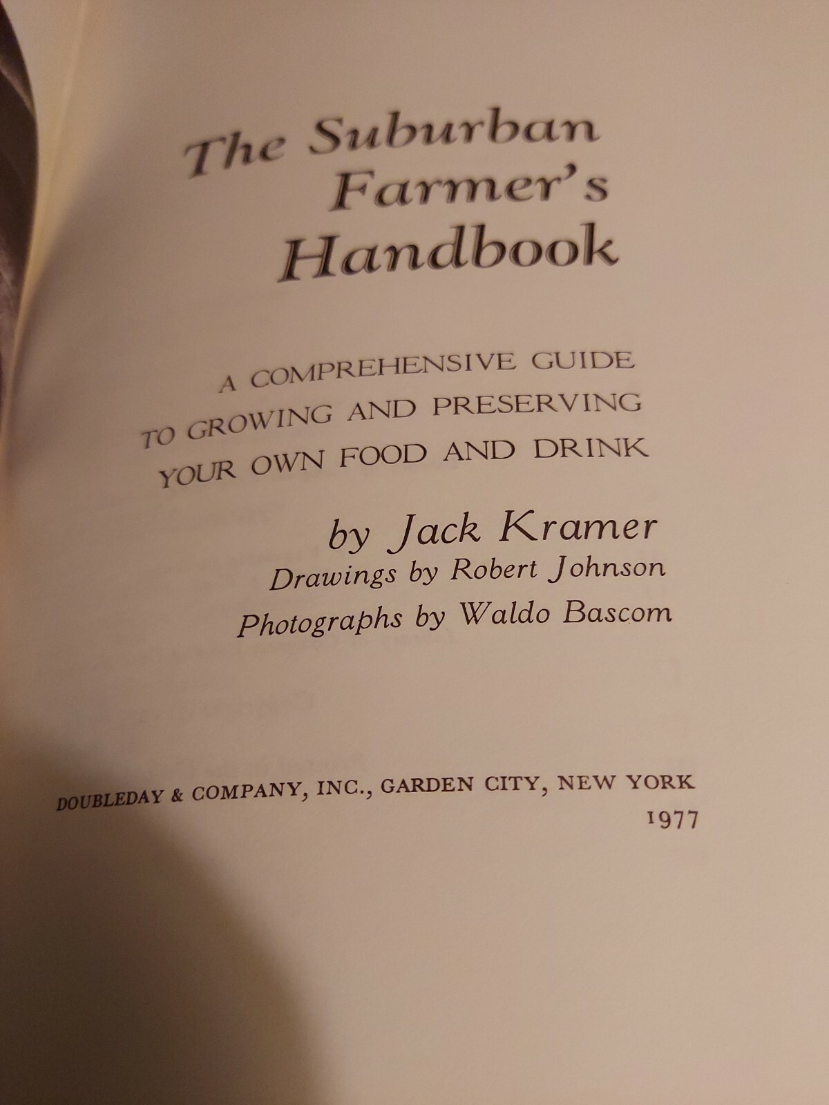 Vintage 1977 Book “The Suburban Farmer’s Handbook”