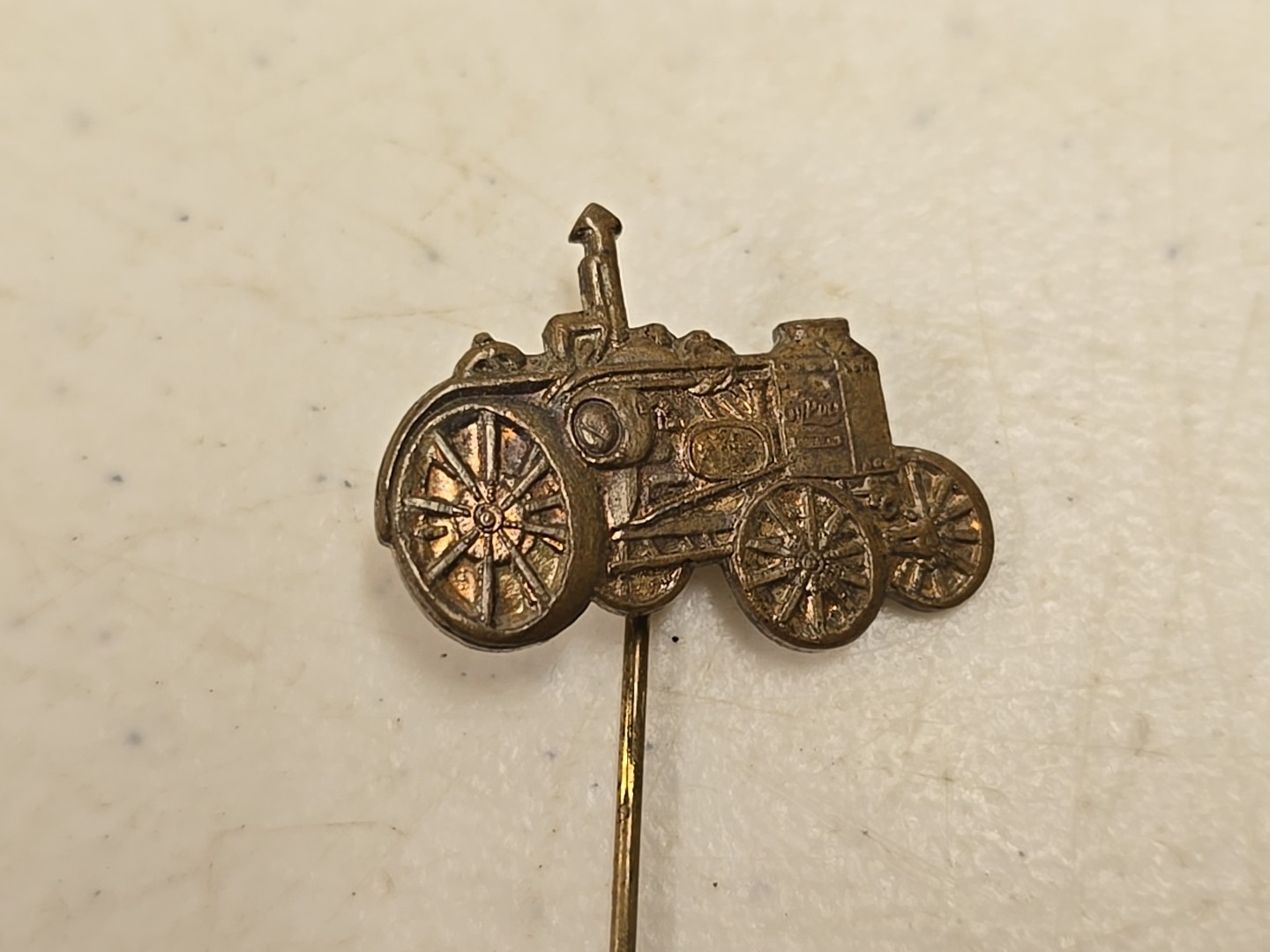 Antique 2.5″ Brass Advance-Rumley La Porte IN Advertising Tractor Stick Pin