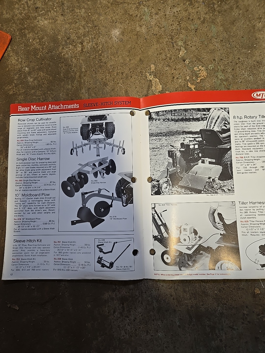 1983 MTD Lawn & Garden Tractors Accessories Brochure Catalog Point Of Sale