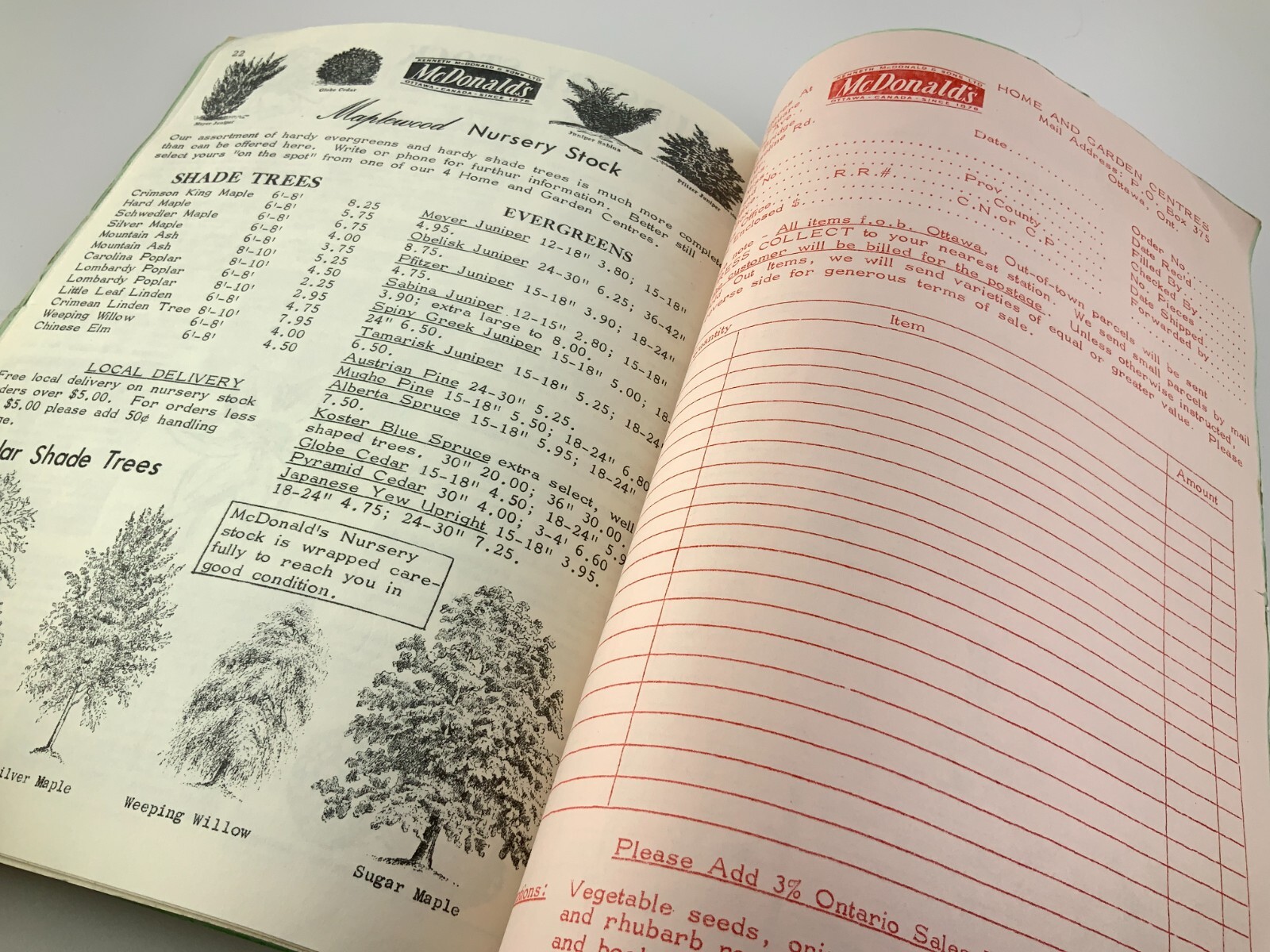 McDonald’s Spring Garden Catalogue 1964 Seed Catalog Ottawa Canada EE629