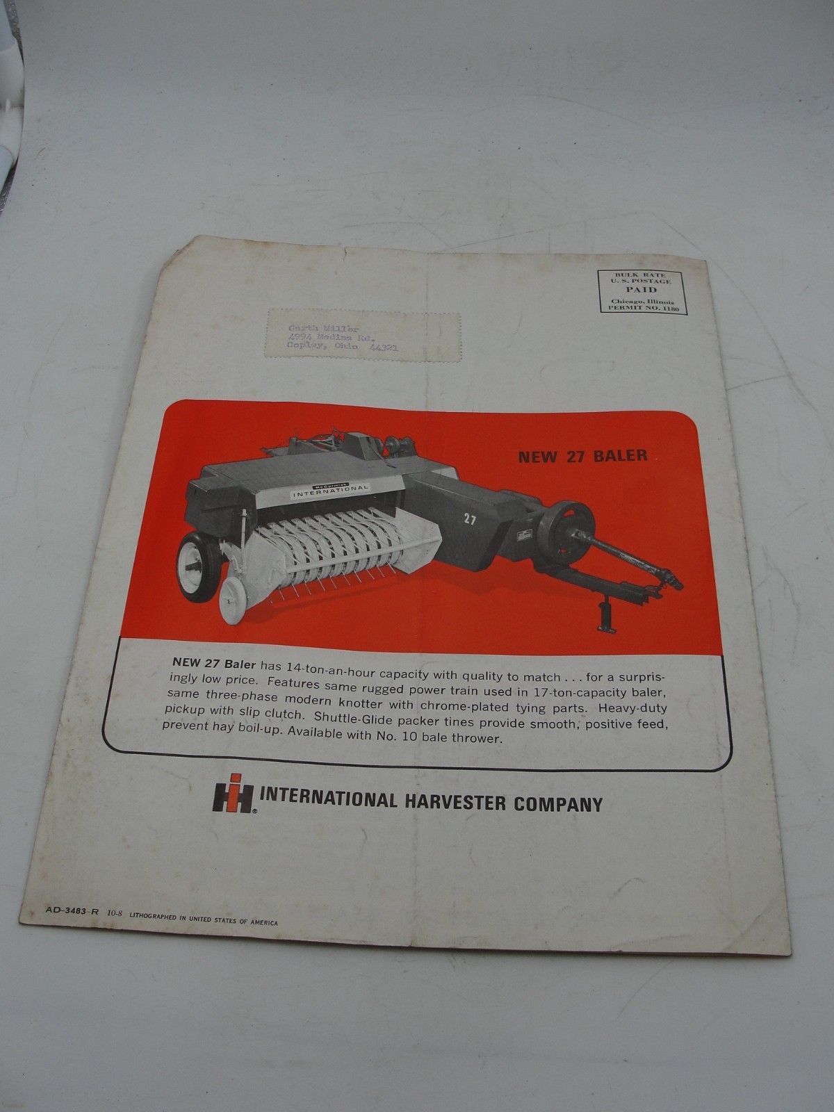 IH Early Traders Bonus Agricultural Equipment 1965 Brochure