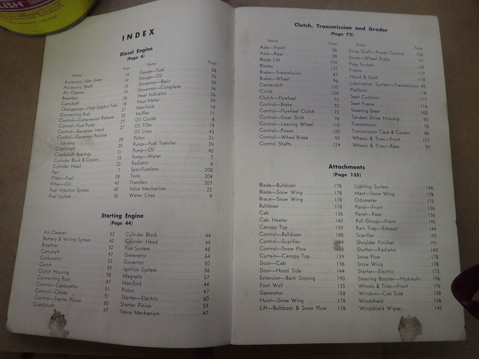 Original 1955 Cat Caterpillar 112 Diesel Parts Catalog Manual