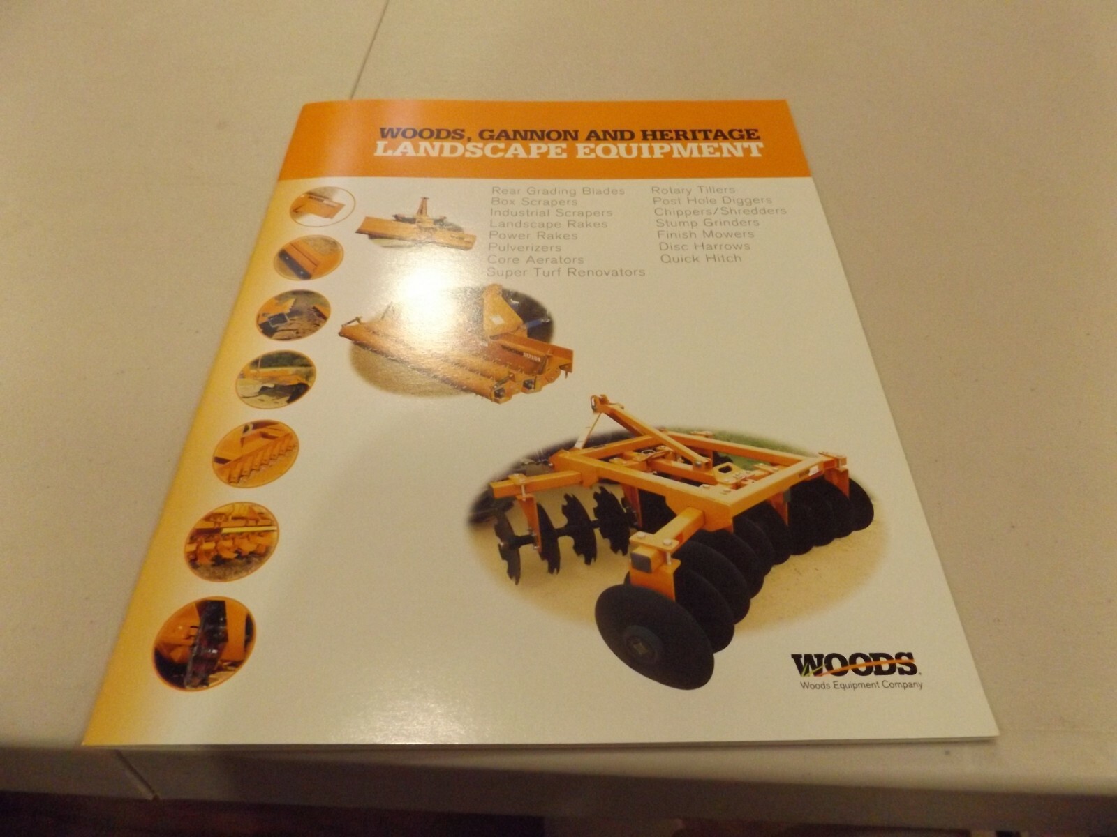 WOODS LANDSCAPE EQUIPMENT, WOODS, GANNON, HERITAGE LIT. # B-04024 2011