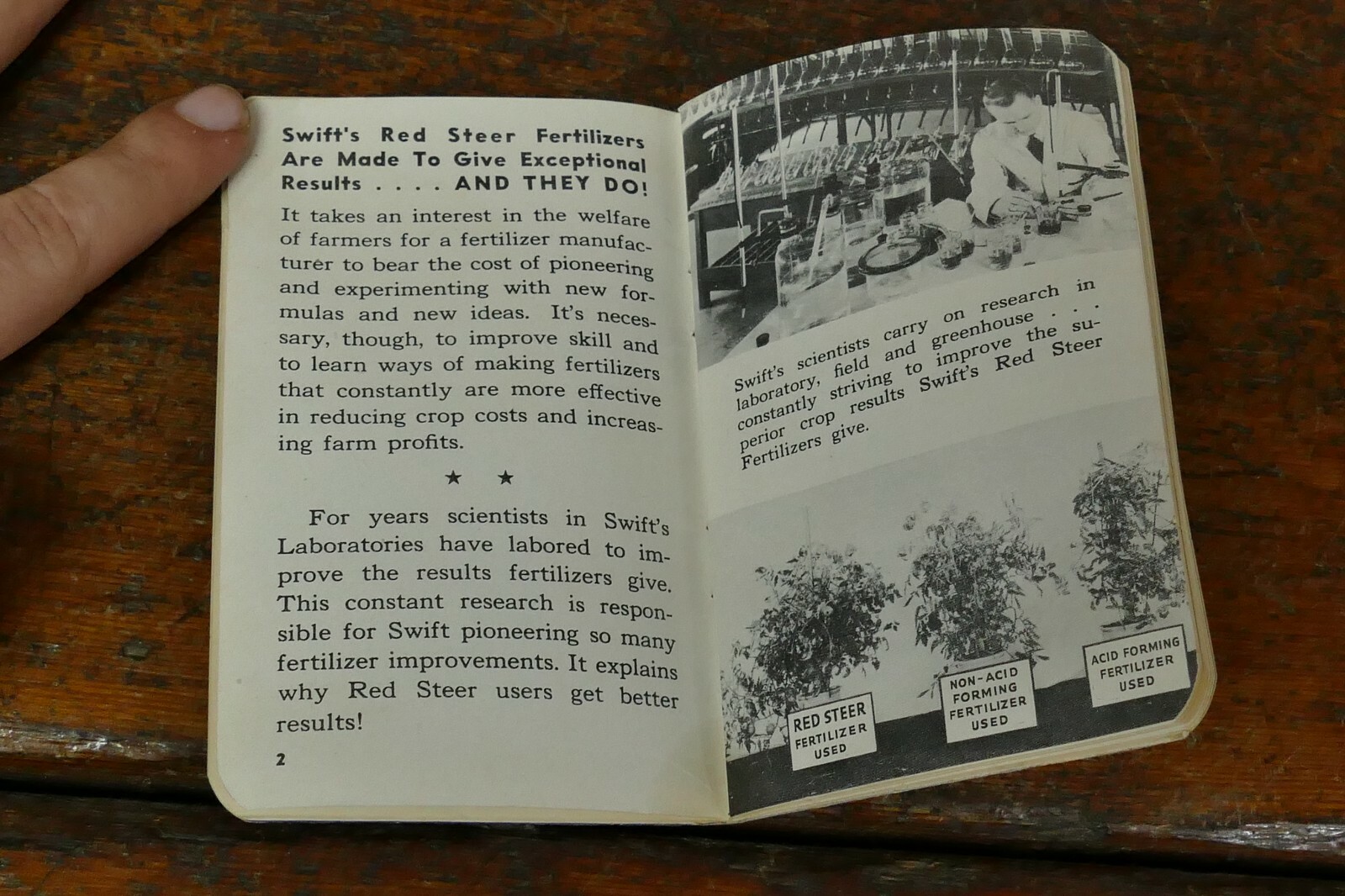 Vintage 1940 Swift’s Red Steer Brand Fertilizers Advertising Memo Book Notepad