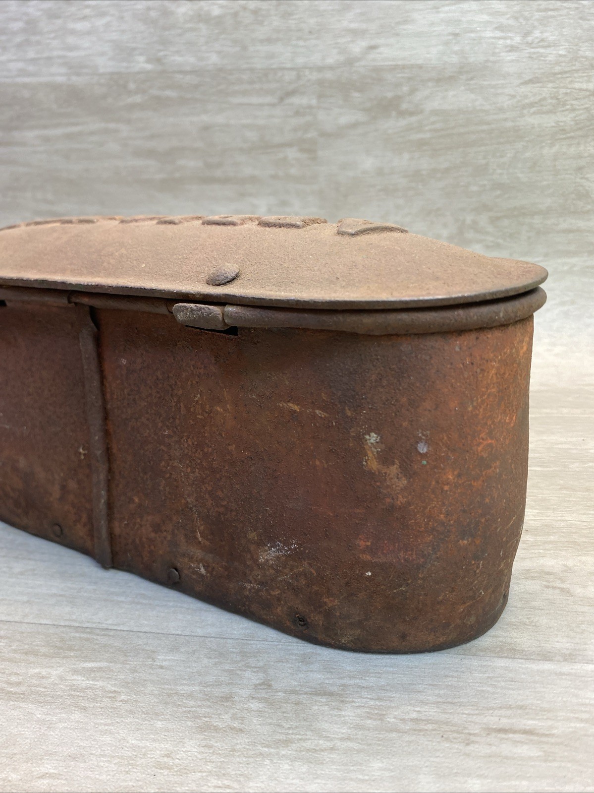 Antique Adriance cast iron mower reaper collectible tool box Chipped BARN FIND