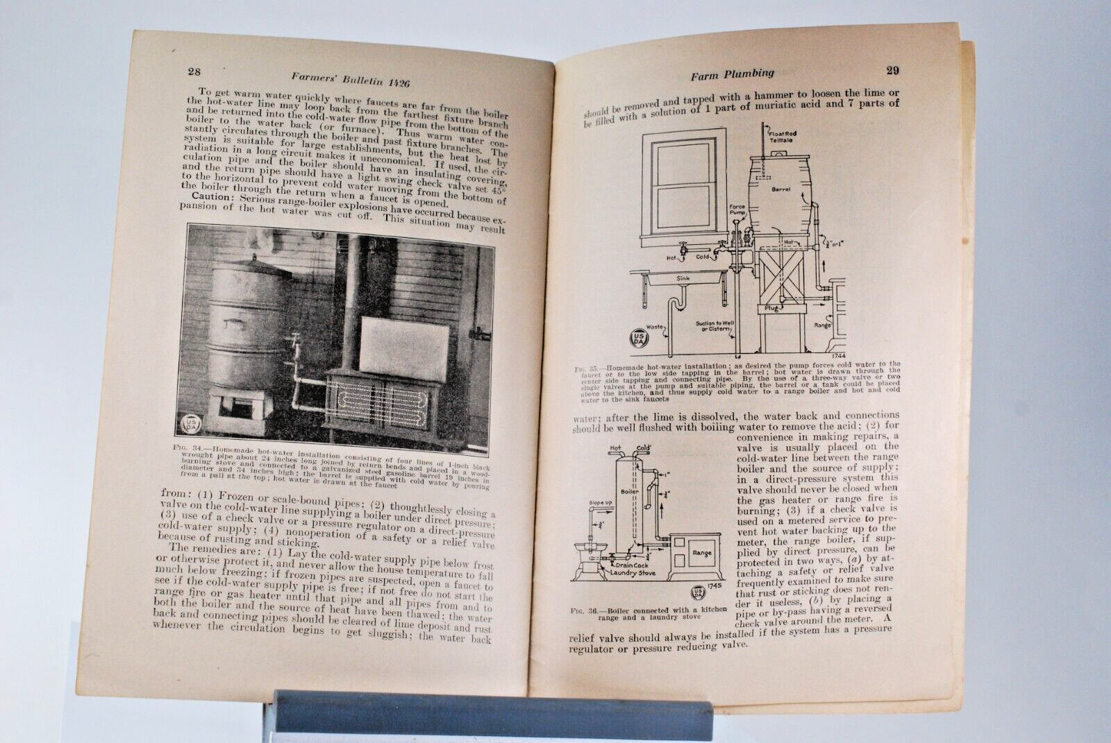 1924 US Department Of Agriculture Farmers’ Bulletin No 1426 Farm Plumbing