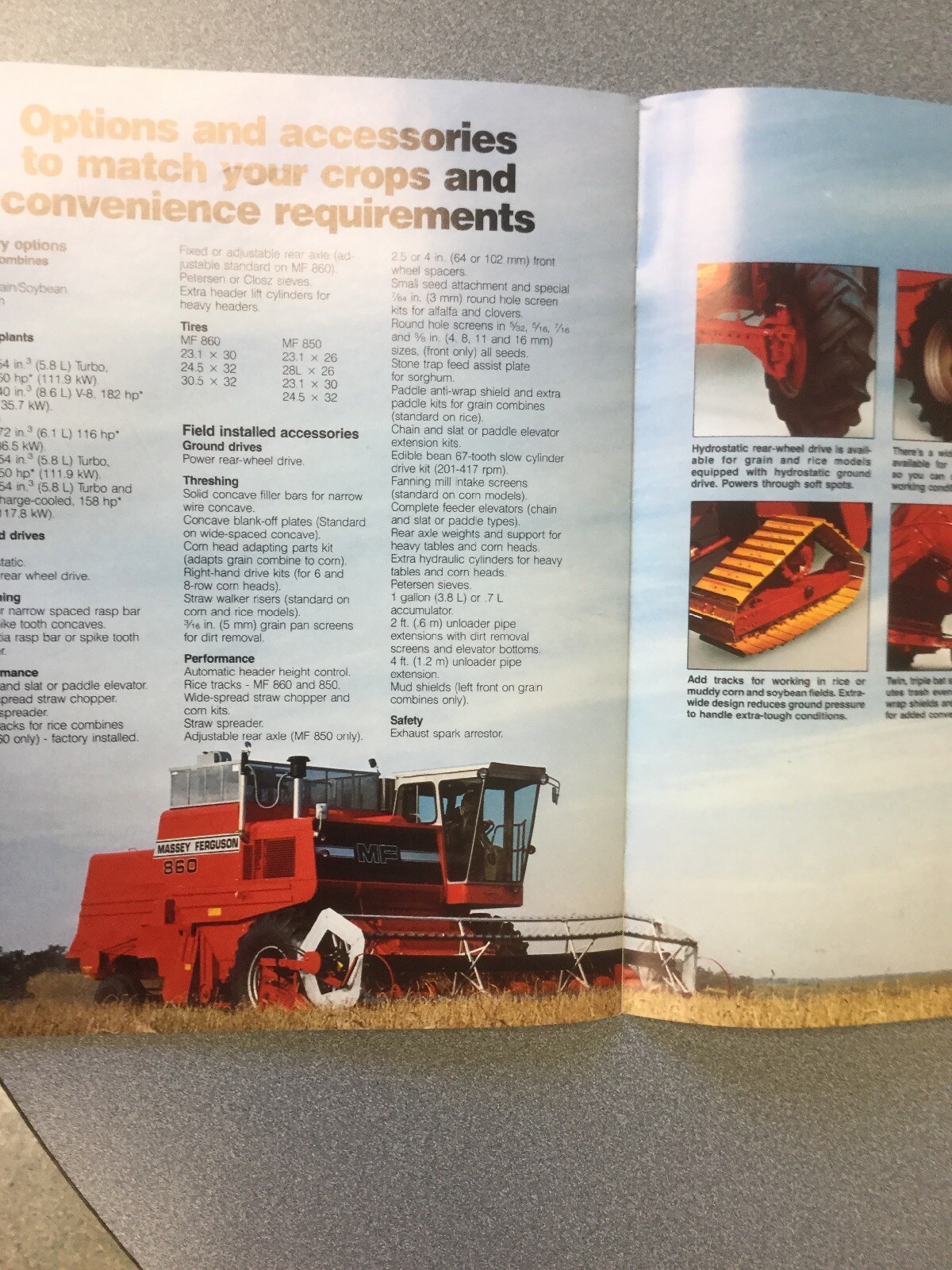 Massey Ferguson Combines- 860/850 16 Pages