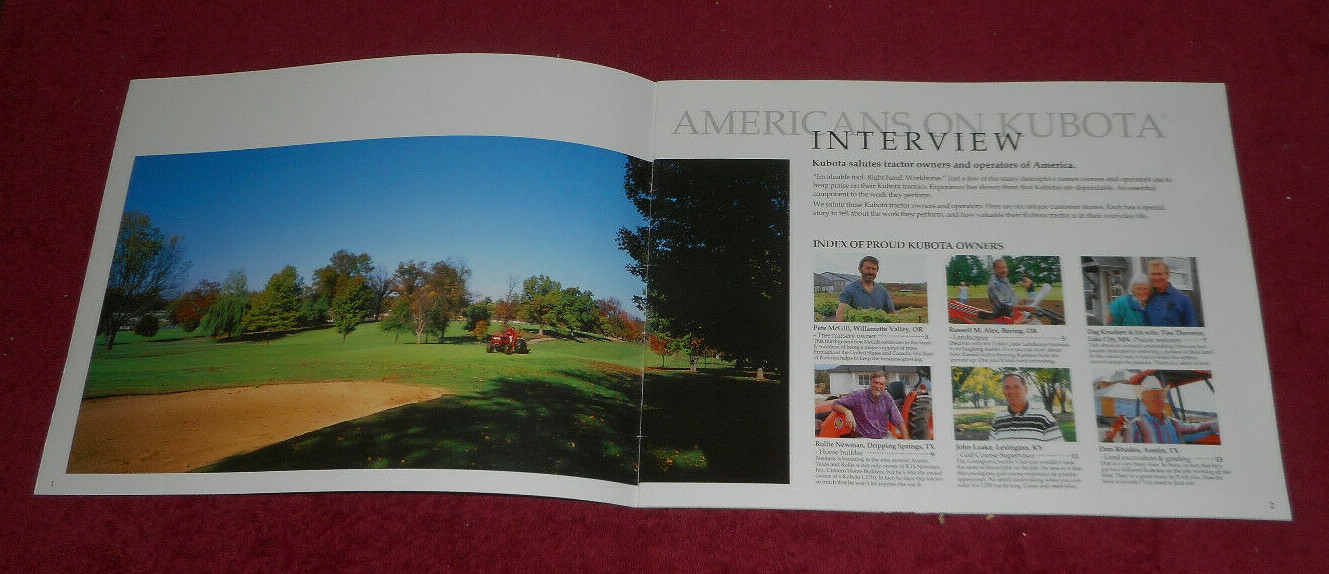 2000 Americans on Kubota B/L-Series Compact Tractors Advertising Brochure