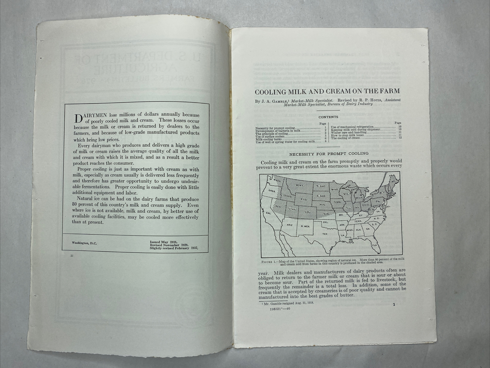 1940 USDA Farmers’ Bulletin No. 976 Cooling milk and cream on the farm