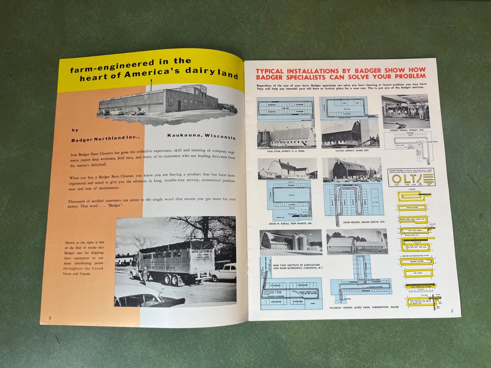 Original 1959 Badger Barn Cleaner Sales Brochure