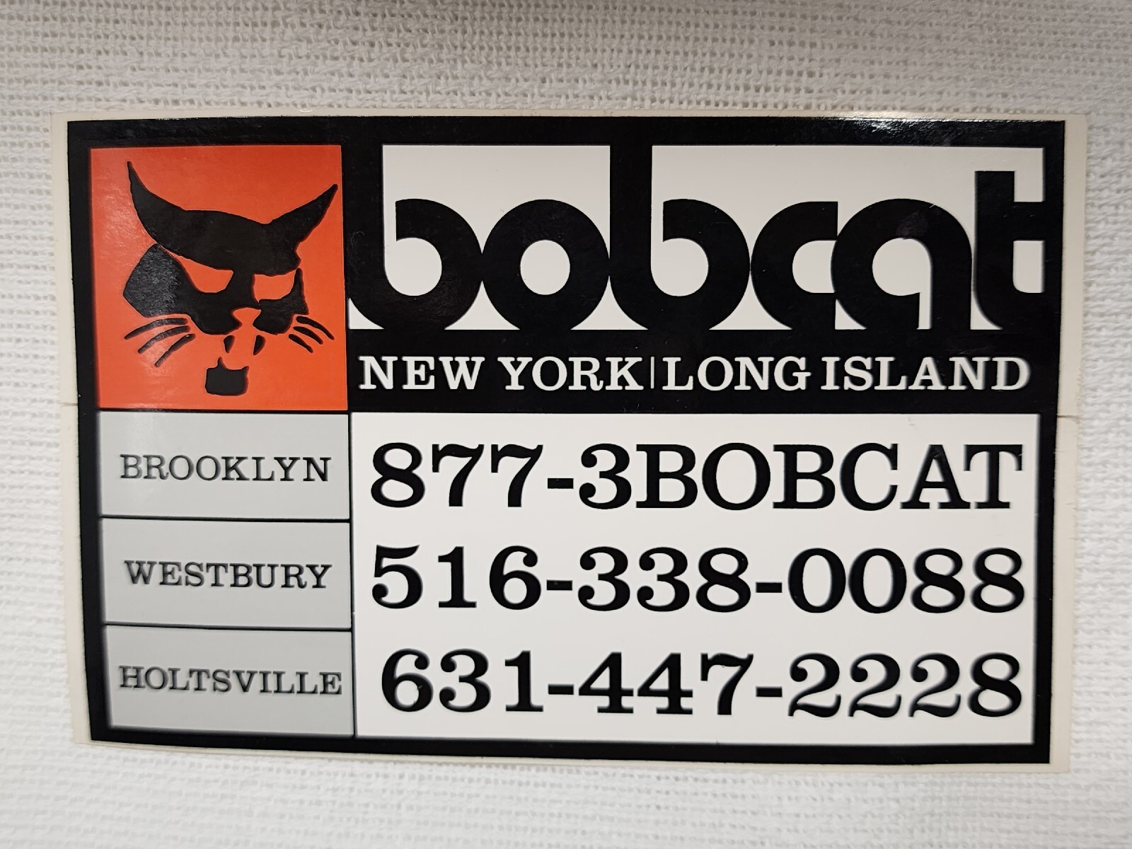Vintage Bobcat Advertising Sticker Construction Landscaping Heavy Equipment 4×6″