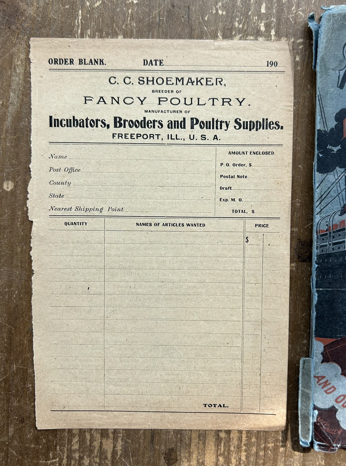 Antique Vintage 1904 CC SHOEMAKER’S ALMANAC CATALOG Poultry Advertising Freeport