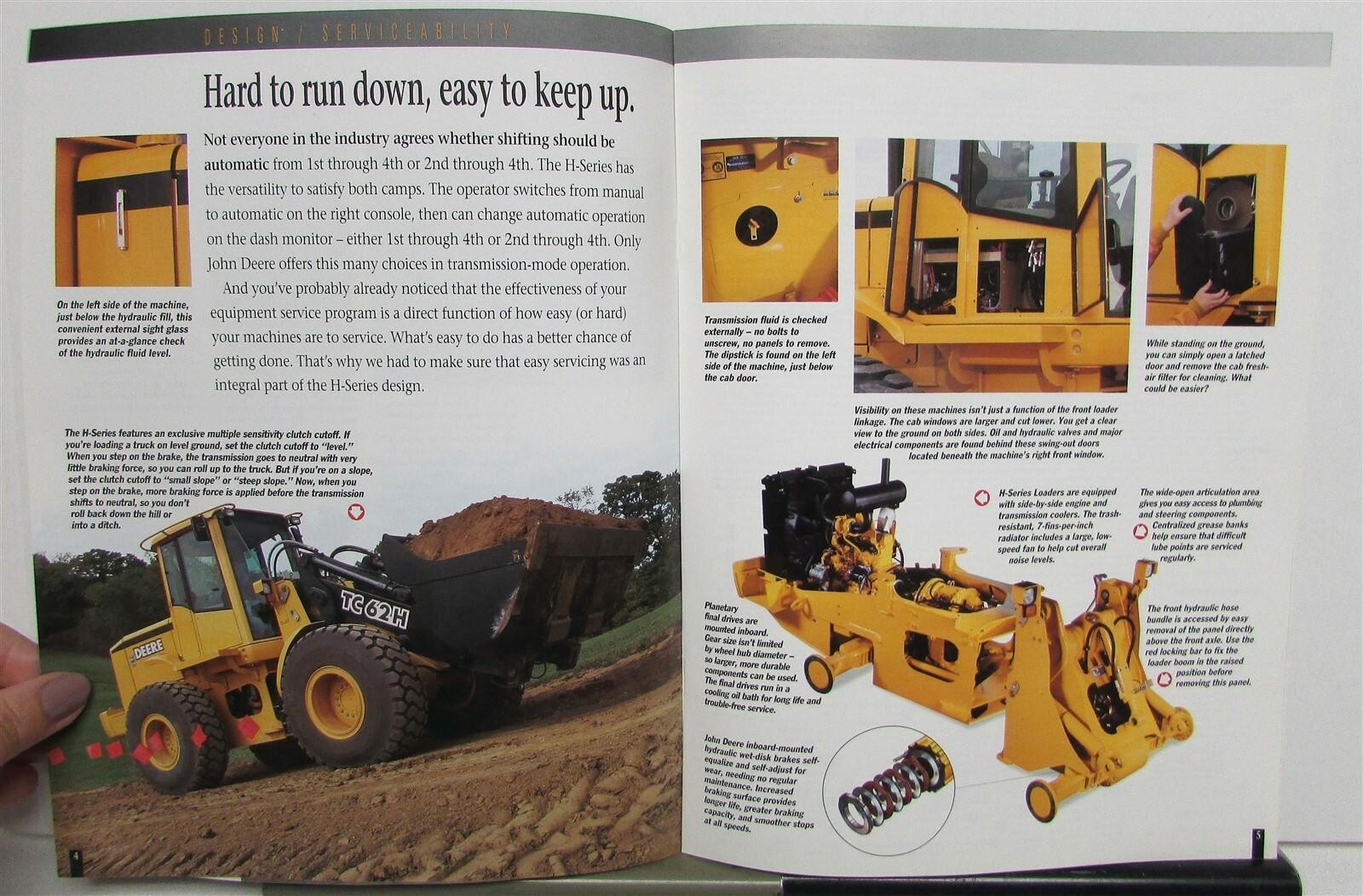 1998 John Deere TC44H/54H/62H Tool Carriers Specifications Construction Brochure