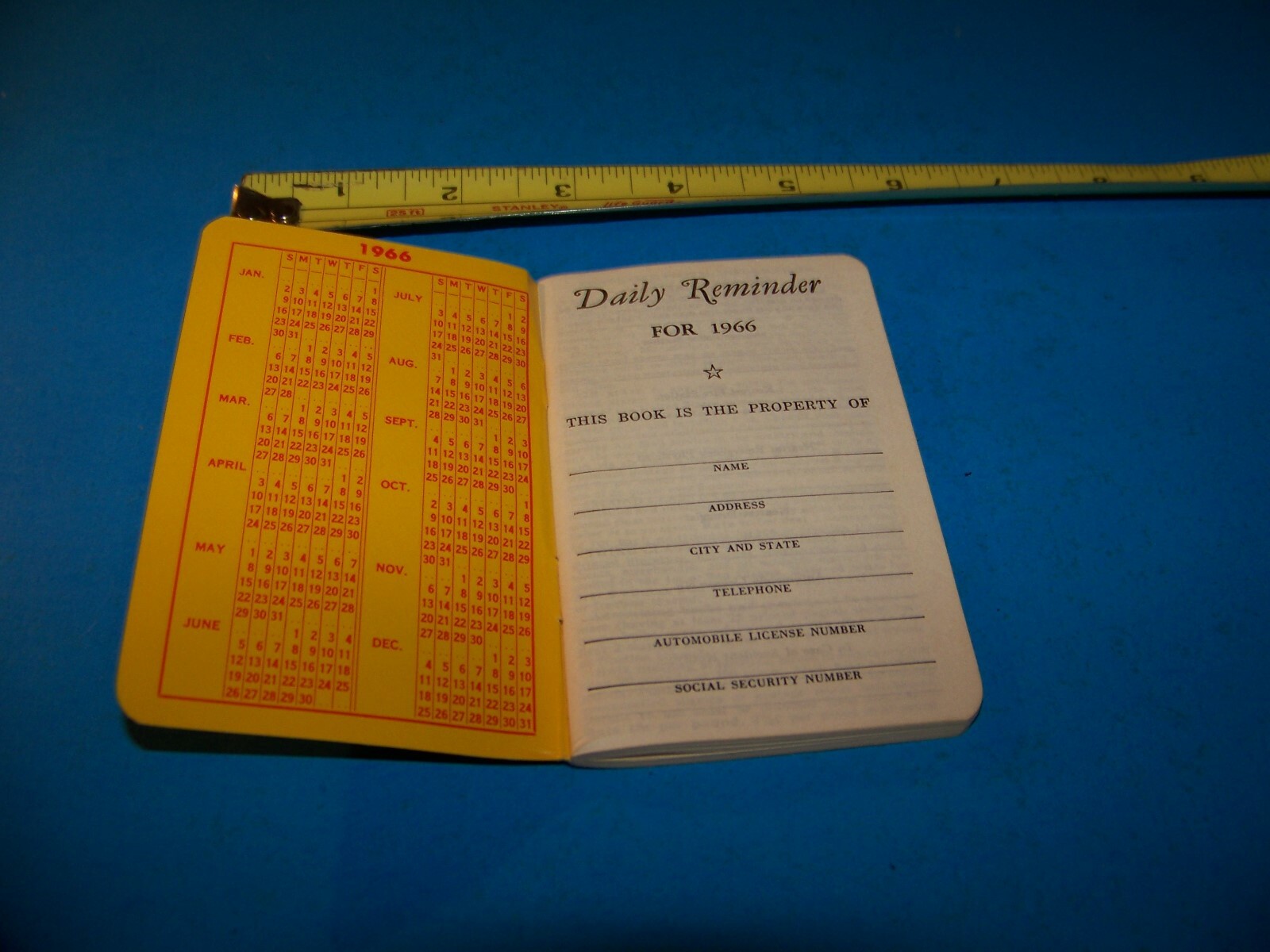 Niagara Brand Farmers “Daily Reminder” Memo Booklet Vintage 1966