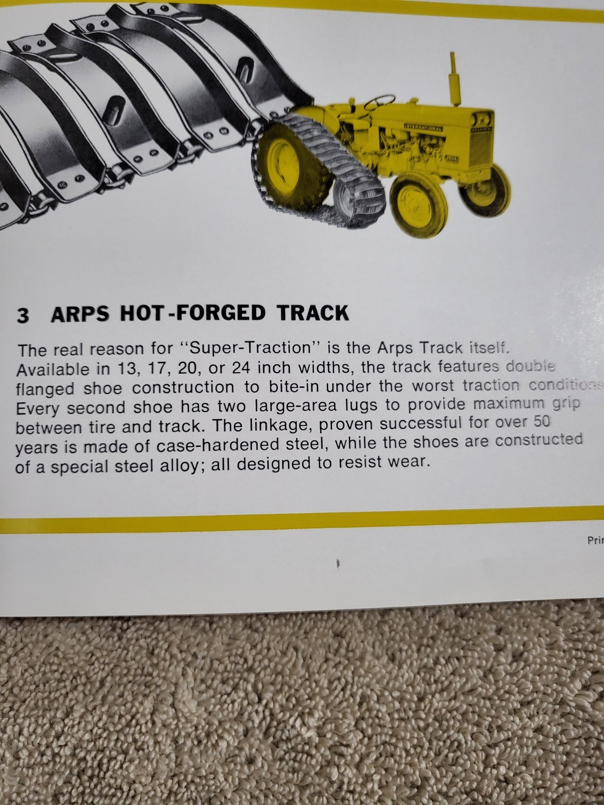 Vintage 1960’s ARPS Tire Traction BROCHURE Allis Chalmers Tractor Oliver IH IHC