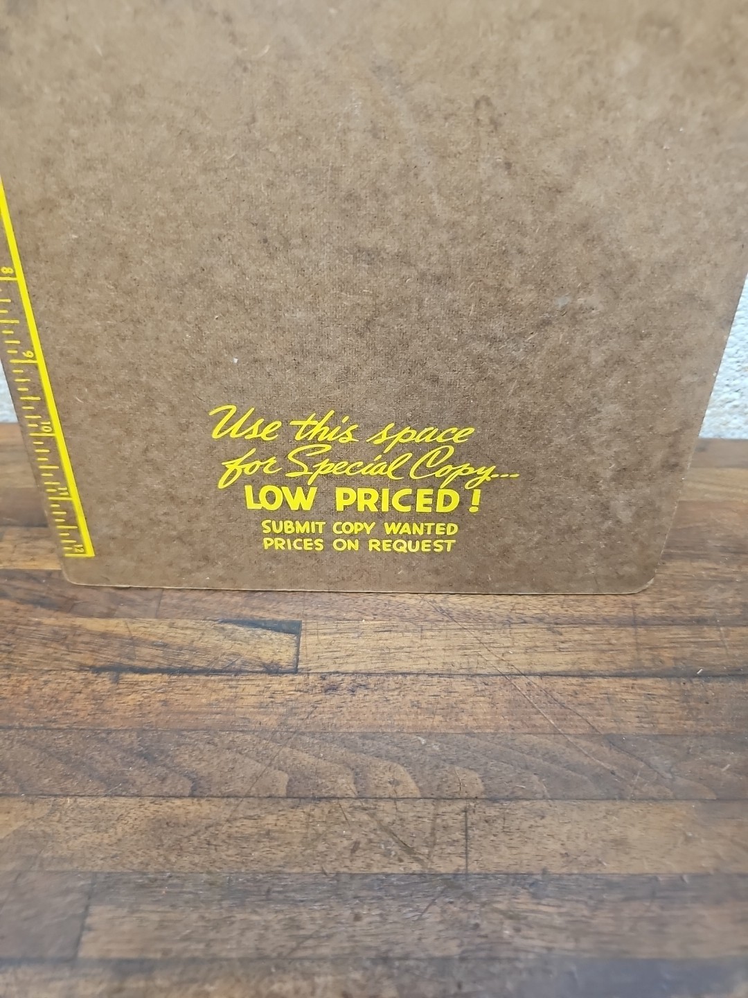 L42- NEAT vintage RAY LUMBER advertising Clipboard Metal Sign 13 x 9″