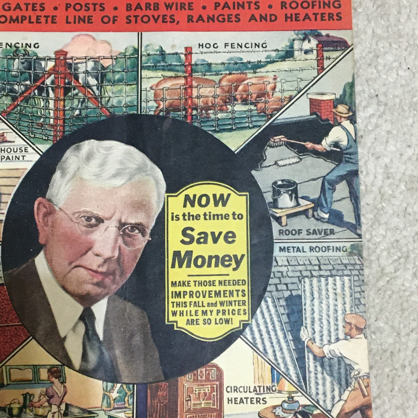 Vntg 1935 Jim Brown’s Bargain Book Catalog, Tools Fence Heater Range Paint Roof