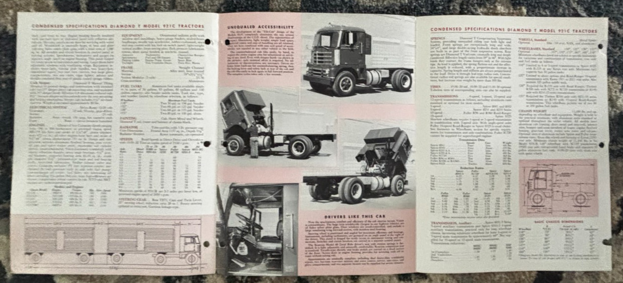 Diamond T Tilt-Cab Model 921C Tractor Truck Brochure DCPA26