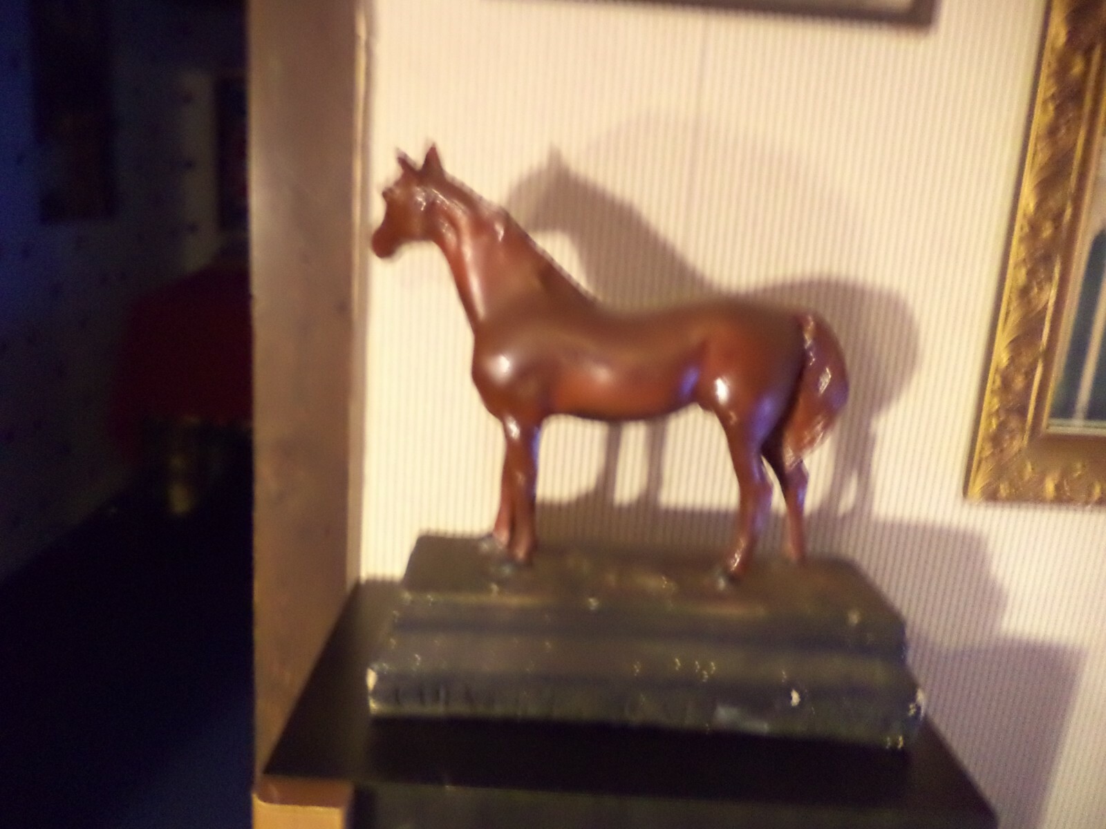1910 HORSE store display sign COLUMBIA HEALING POWDER SALVE western blacksmith