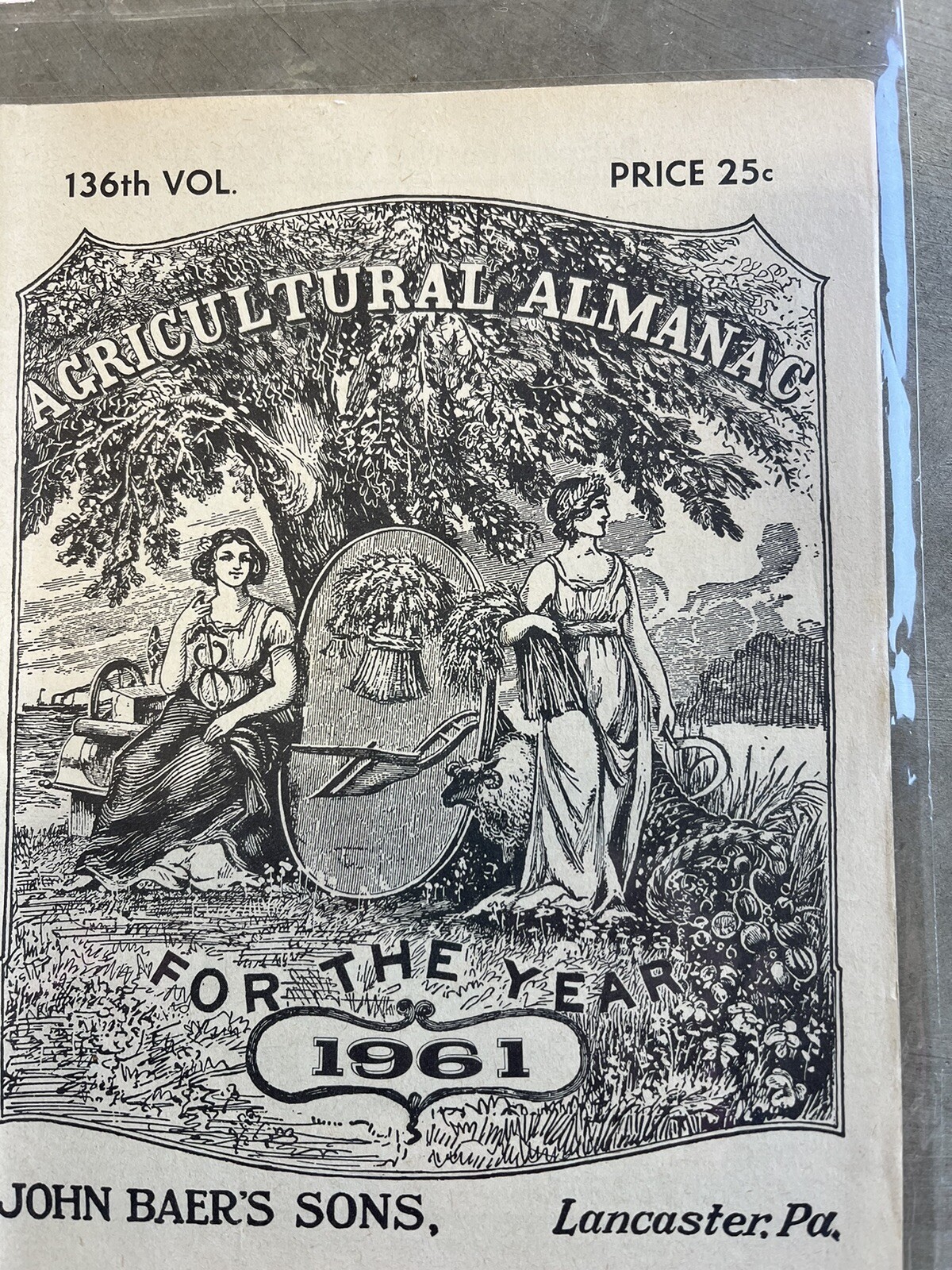 VINTAGE FARMERS AGRICULTURAL ALMANACS, BAER’S LANCASTER PA 1961